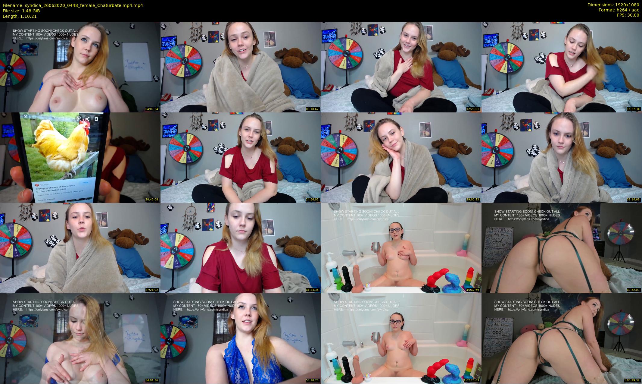 syndica — 71 minute Chaturbate female cam show recording, 1080p, Jun 26, 2020