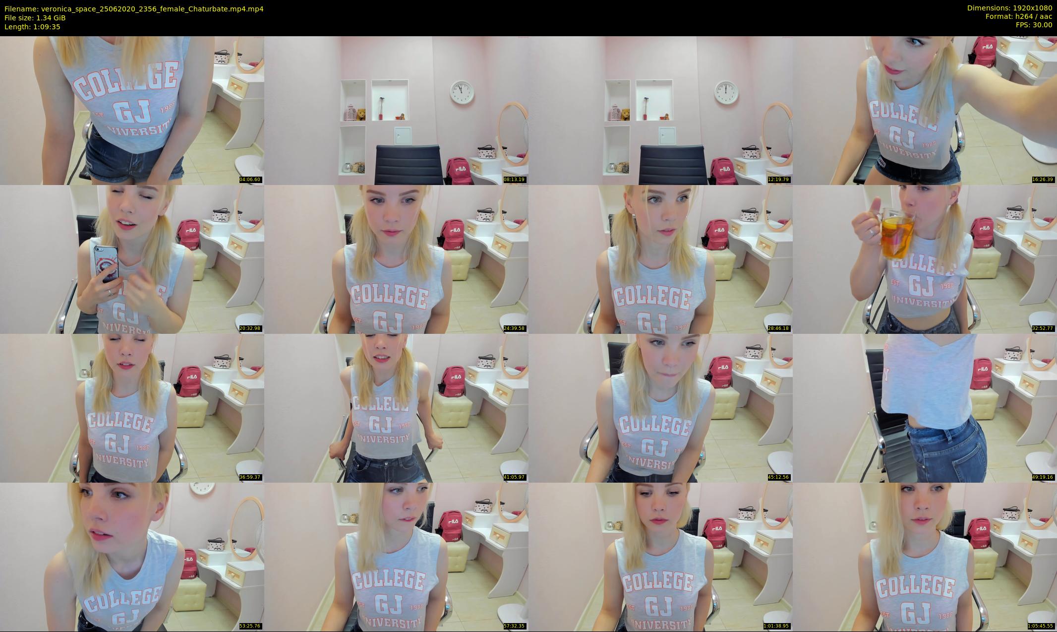 veronica_space — 70 minute Chaturbate female cam show recording, 1080p, Jun 25, 2020
