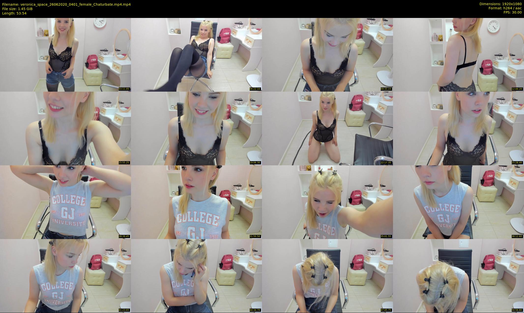 veronica_space — 54 minute Chaturbate female cam show recording, 1080p, Jun 26, 2020