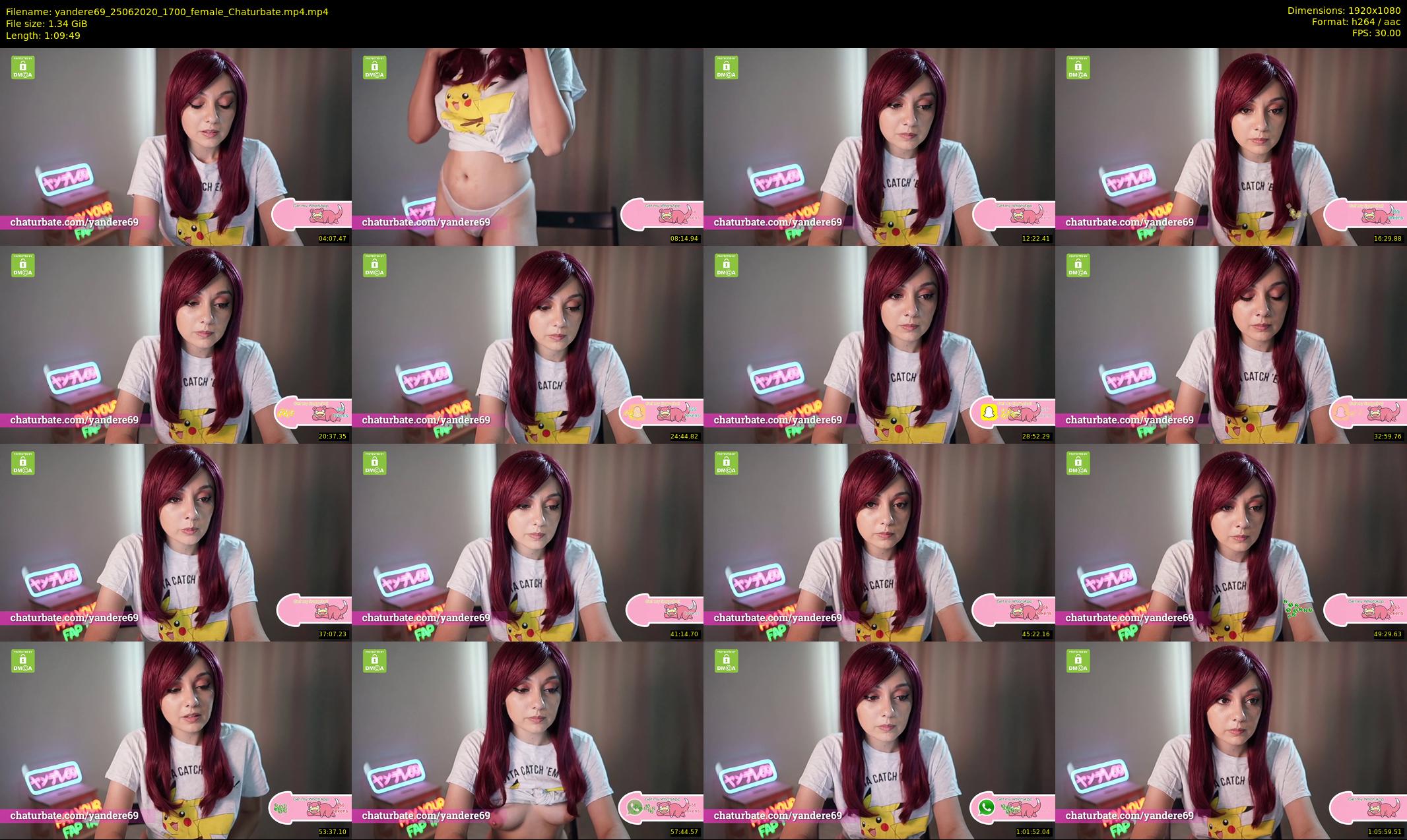 yandere69 — 70 minute Chaturbate female cam show recording, 1080p, Jun 25, 2020