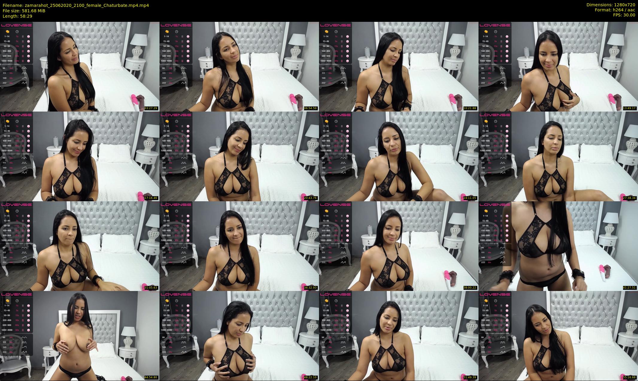 zamarahot — 59 minute Chaturbate female cam show recording, 720p, Jun 25, 2020