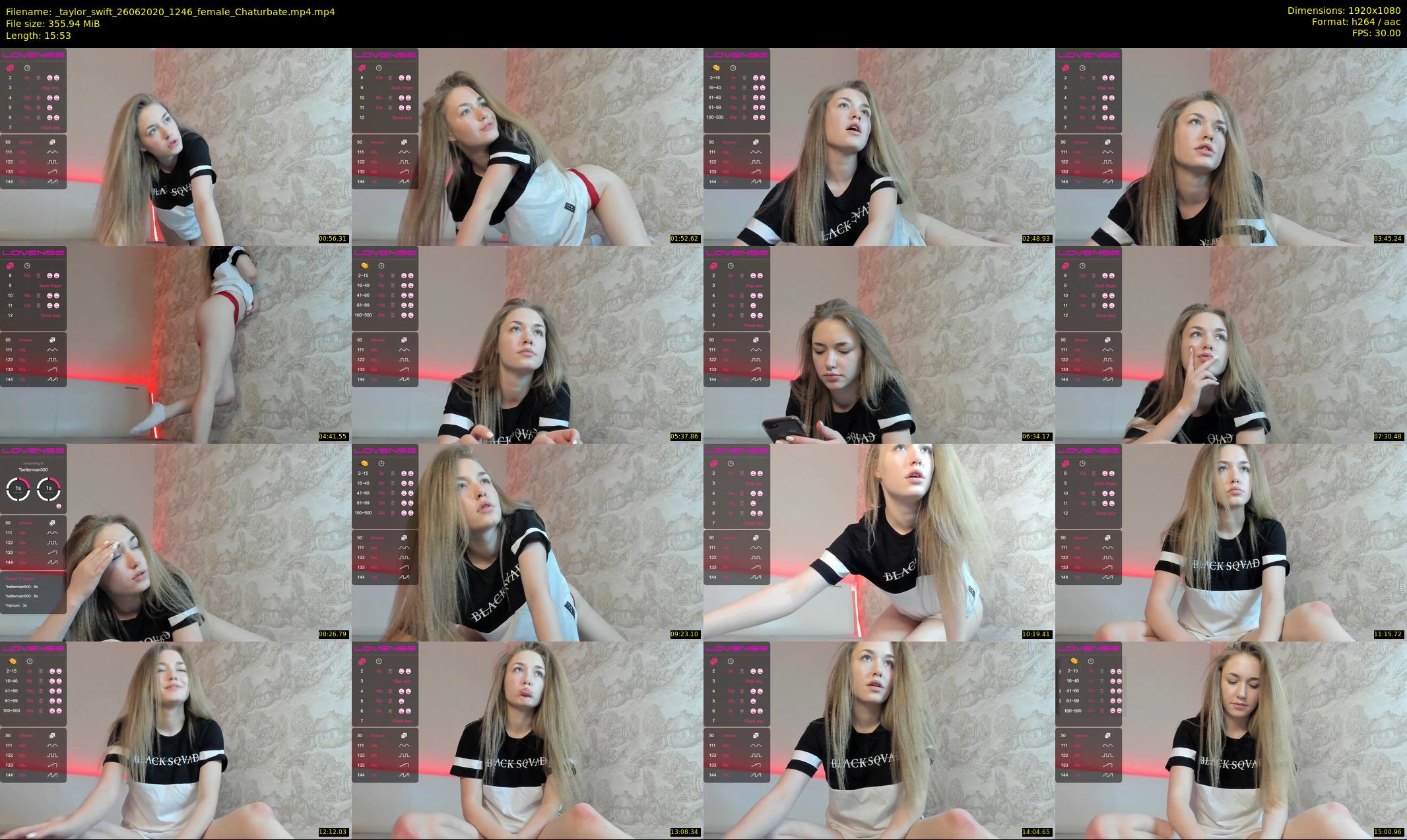 _taylor_swift — 16 minute Chaturbate female cam show recording, 1080p, Jun 26, 2020