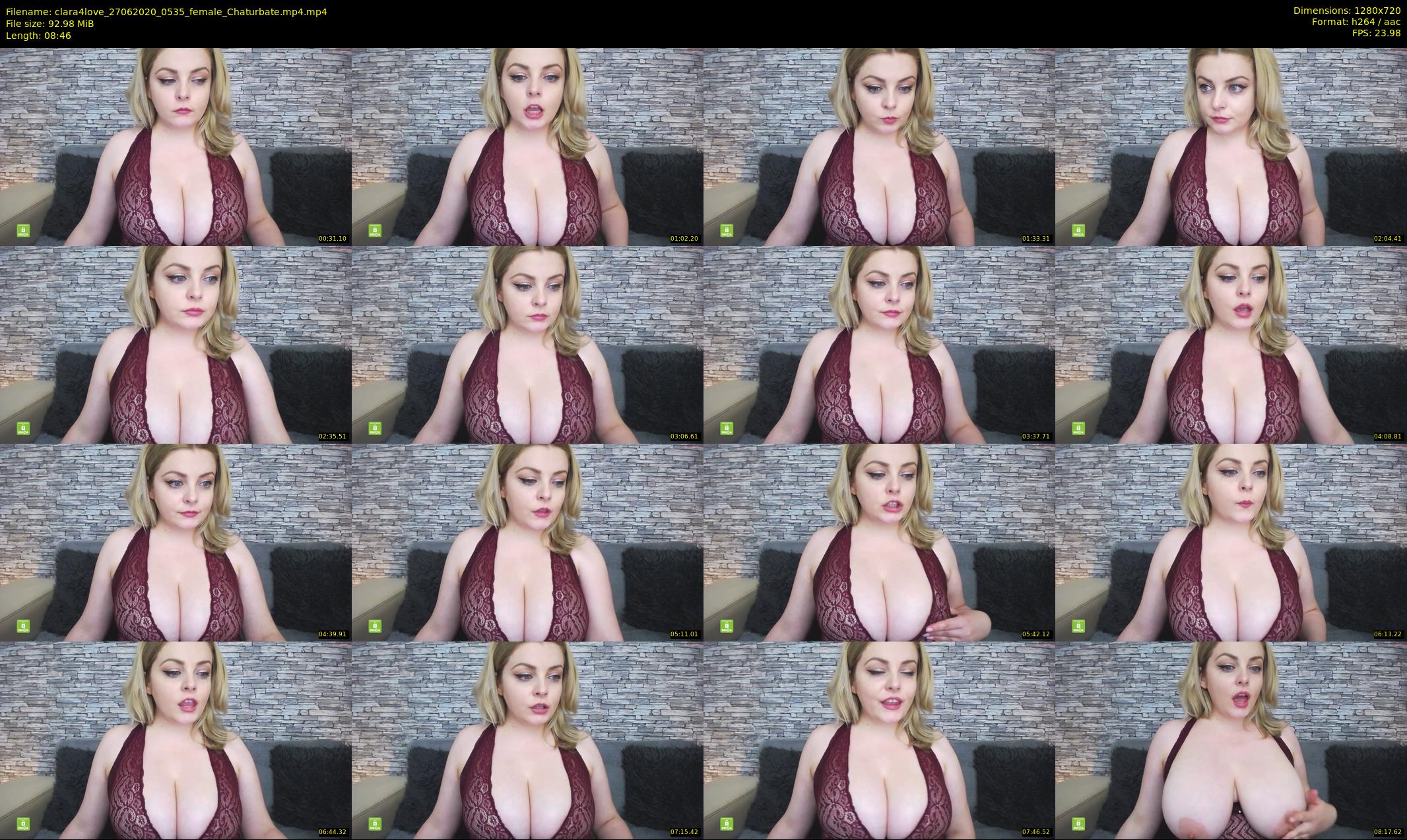 clara4love — 9 minute Chaturbate female cam show recording, 720p, Jun 27, 2020