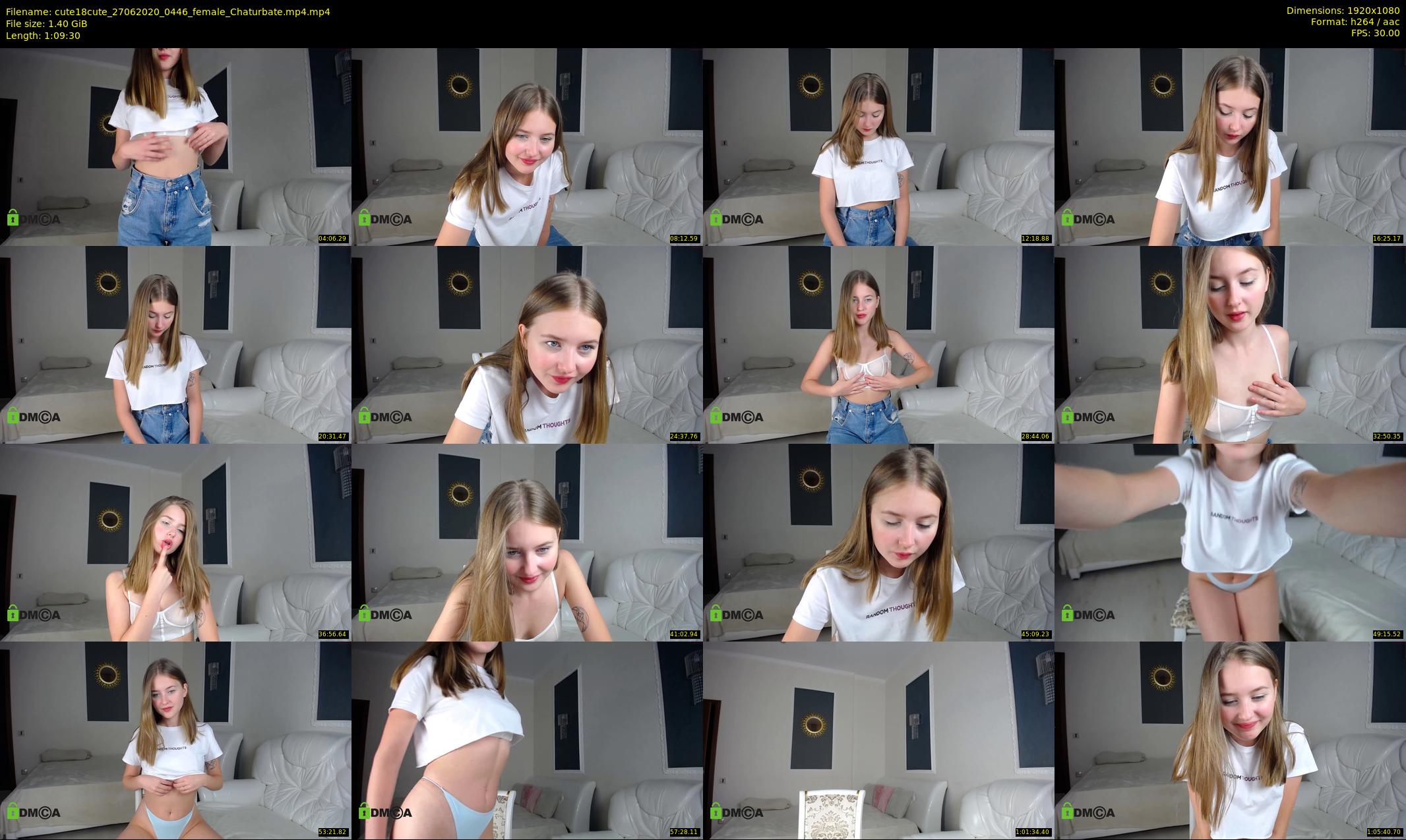 cute18cute — 70 minute Chaturbate female cam show recording, 1080p, Jun 27, 2020