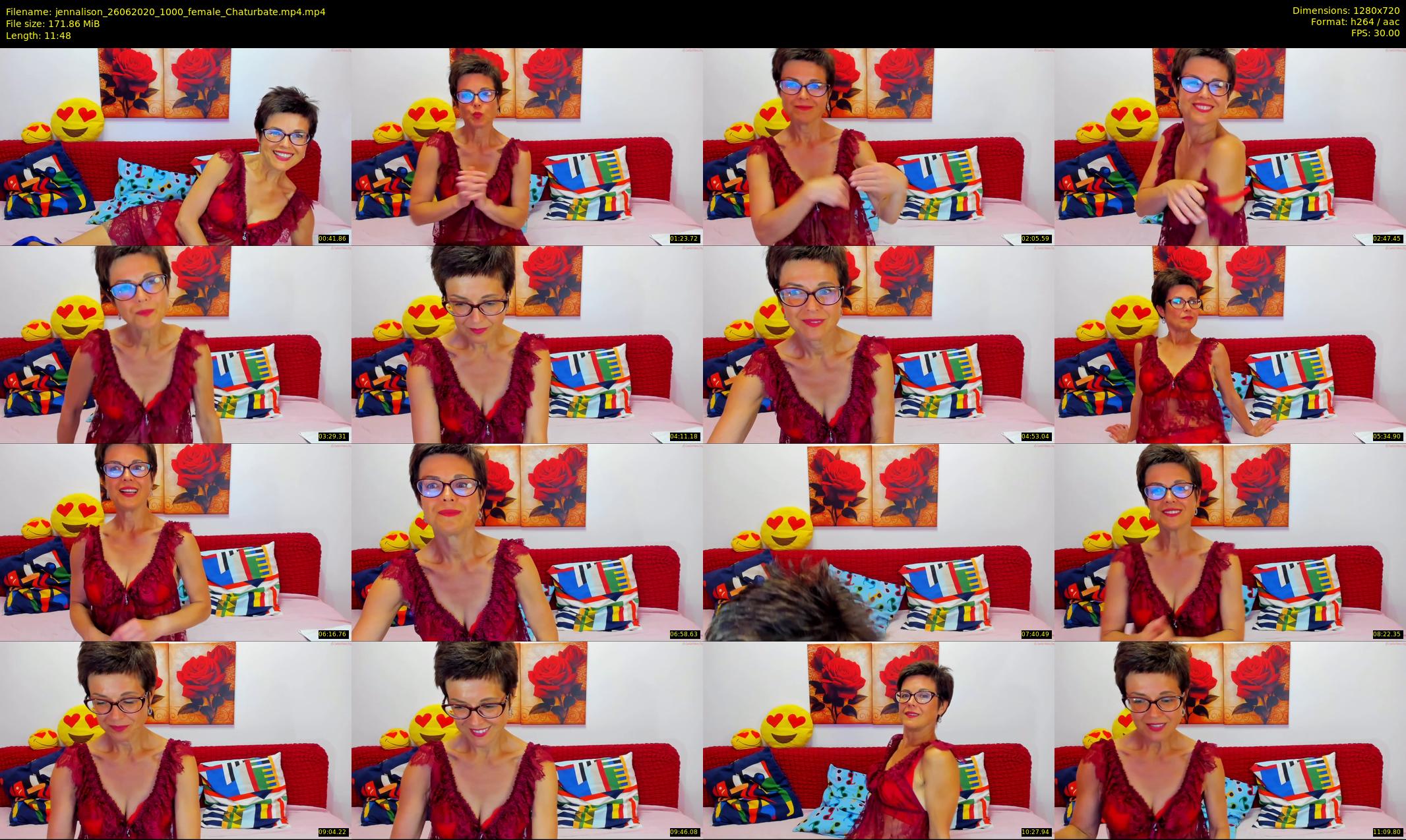 jennalison — 12 minute Chaturbate female cam show recording, 720p, Jun 26, 2020