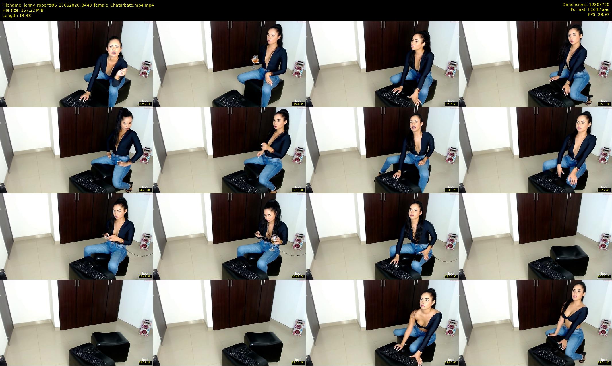 jenny_roberts96 — 15 minute Chaturbate female cam show recording, 720p, Jun 27, 2020
