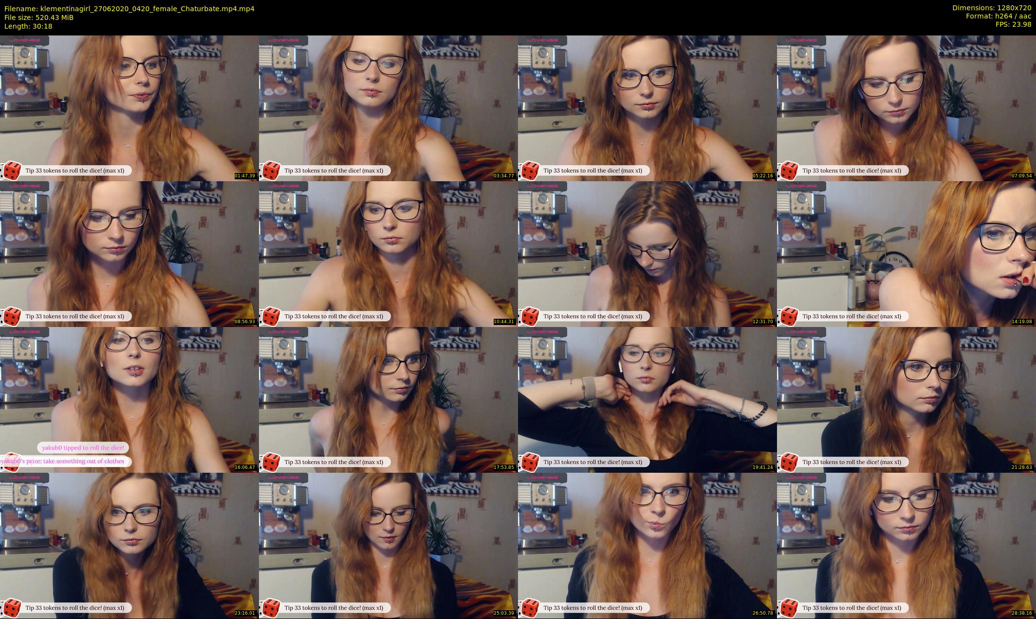 klementinagirl — 31 minute Chaturbate female cam show recording, 720p, Jun 27, 2020