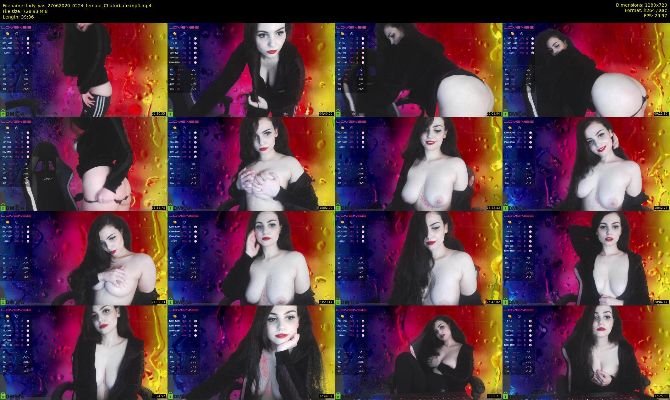 lady_yas — 40 minute Chaturbate female cam show recording, 720p, Jun 27, 2020