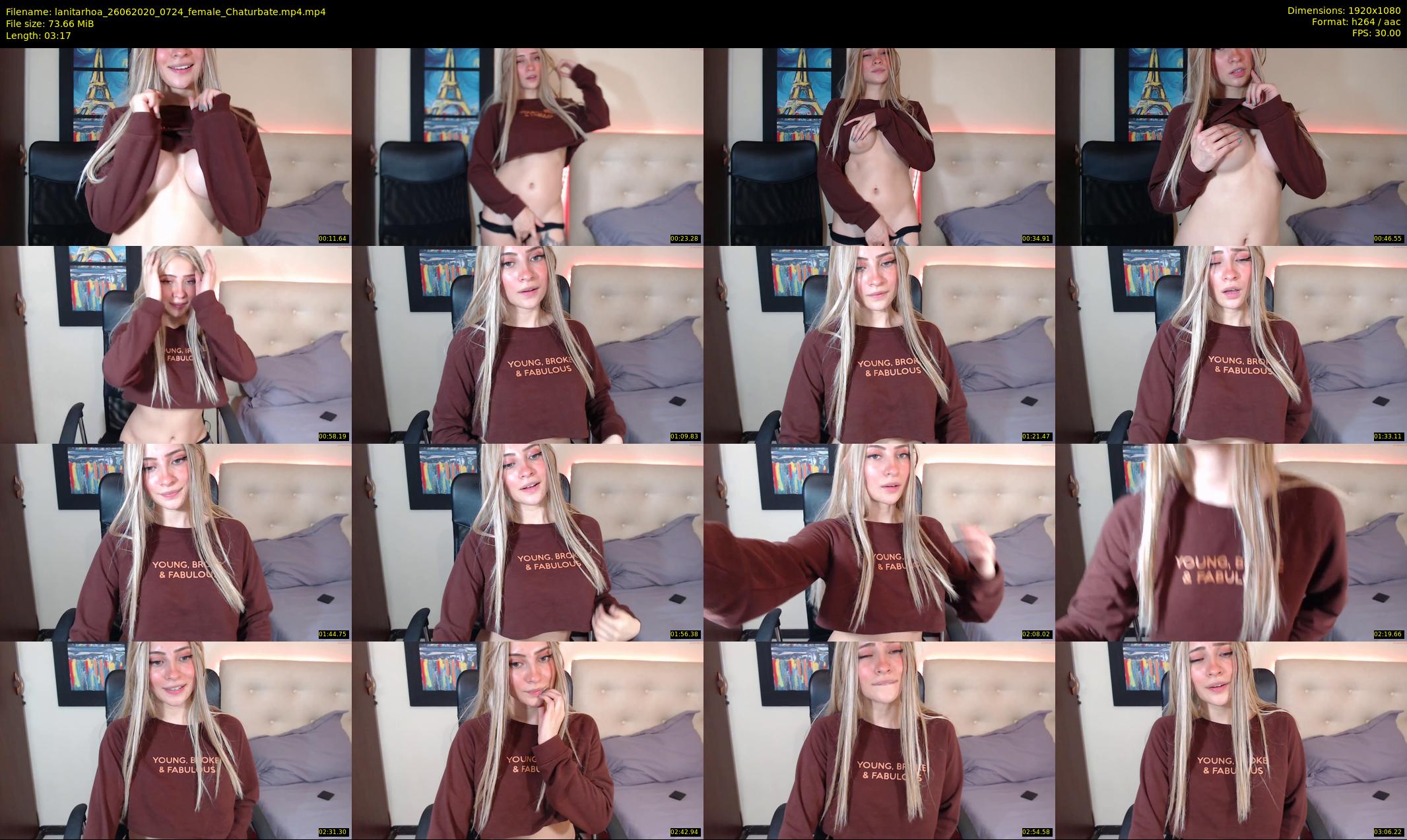 lanitarhoa — 4 minute Chaturbate female cam show recording, 1080p, Jun 26, 2020