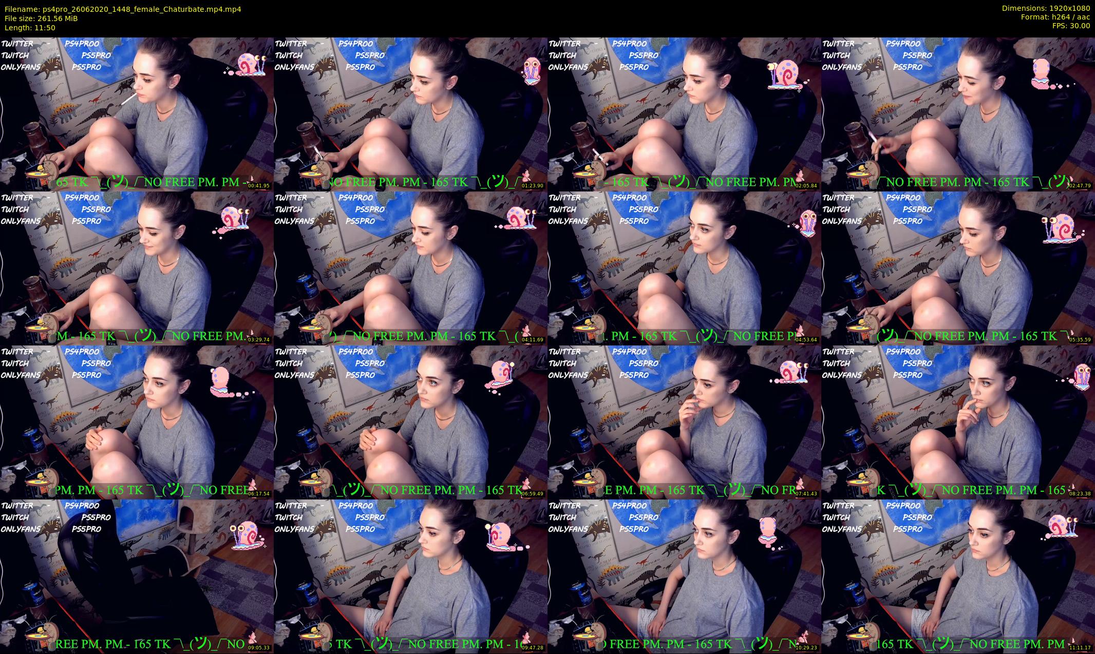 ps4pro — 12 minute Chaturbate female cam show recording, 1080p, Jun 26, 2020