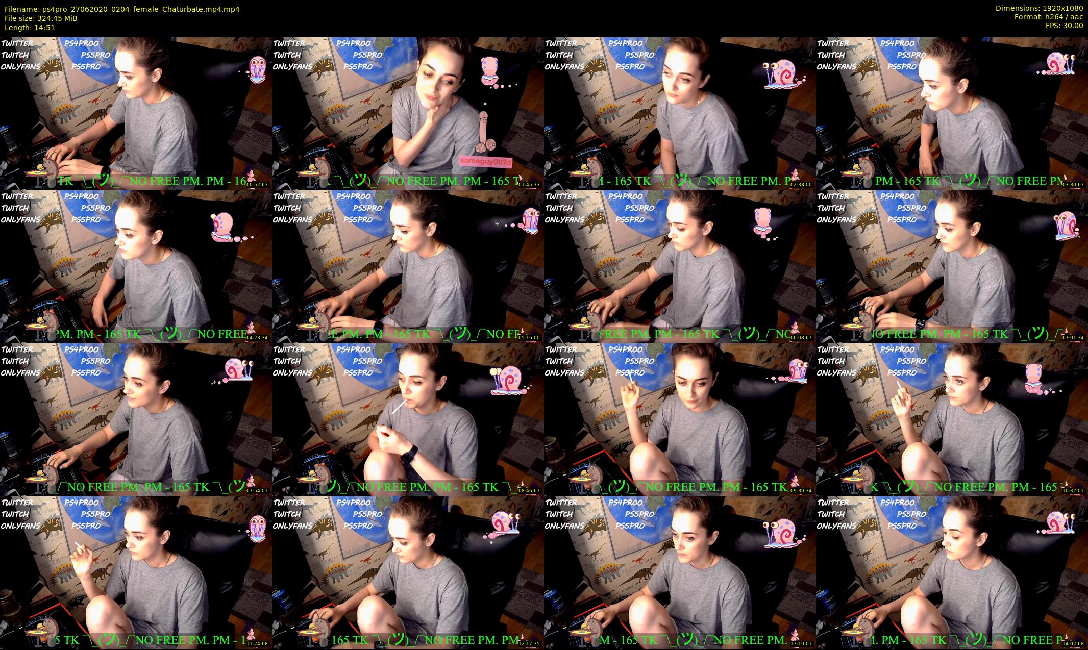 ps4pro — 15 minute Chaturbate female cam show recording, 1080p, Jun 27, 2020