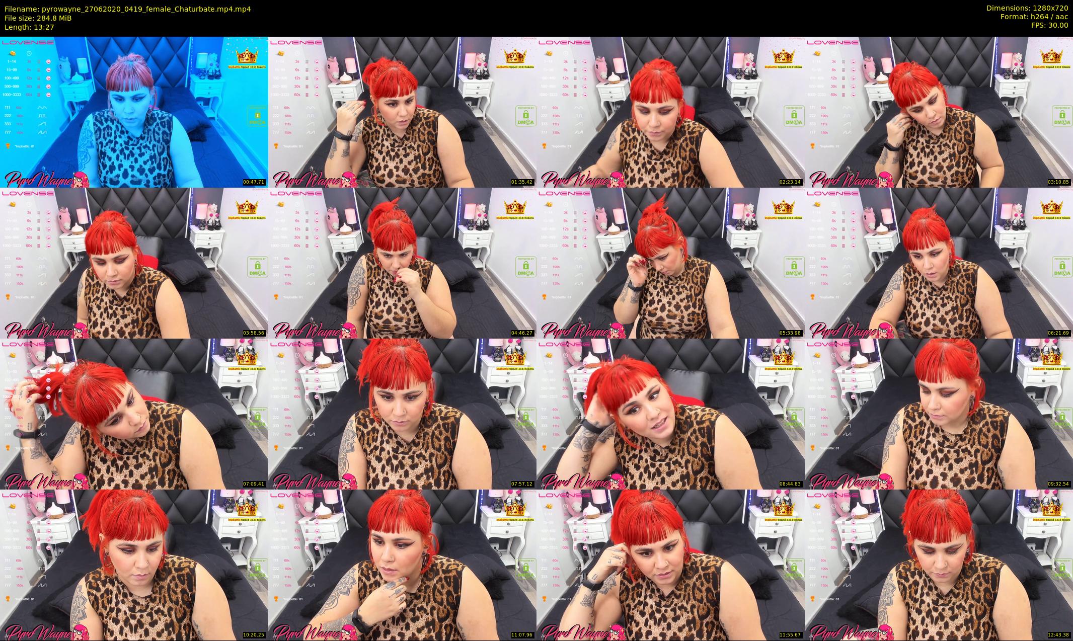 pyrowayne — 14 minute Chaturbate female cam show recording, 720p, Jun 27, 2020