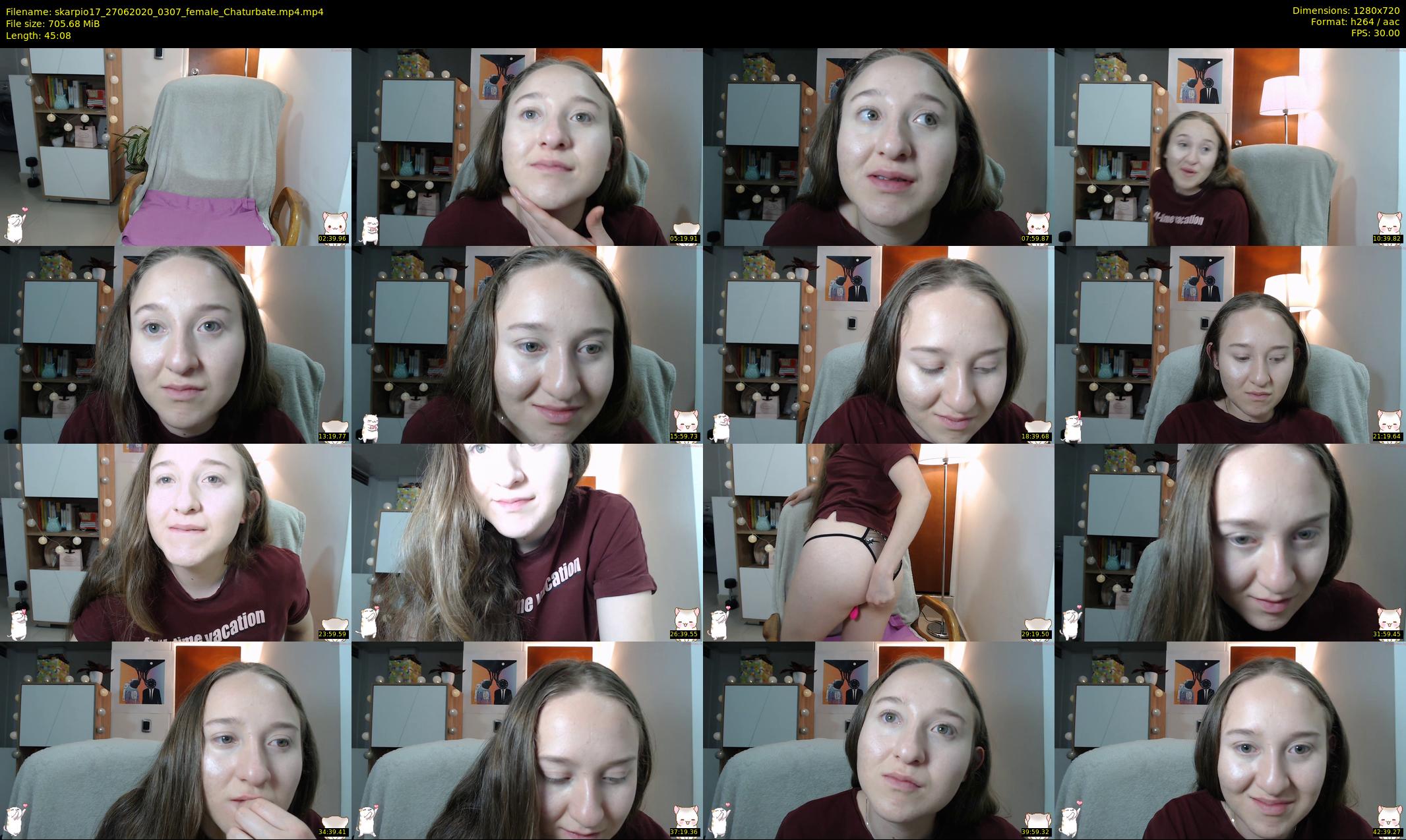 skarpio17 — 46 minute Chaturbate female cam show recording, 720p, Jun 27, 2020