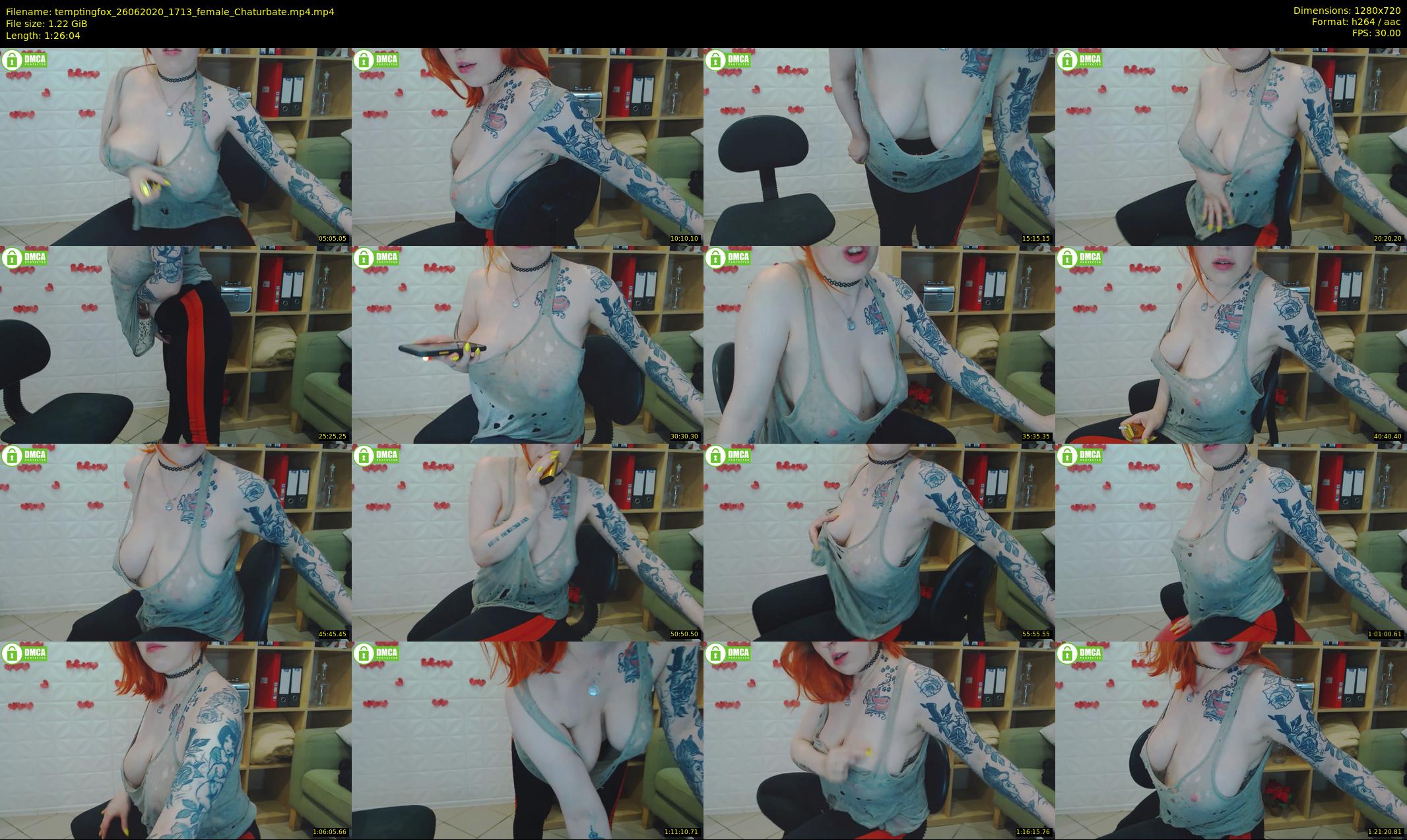 temptingfox — 87 minute Chaturbate female cam show recording, 720p, Jun 26, 2020