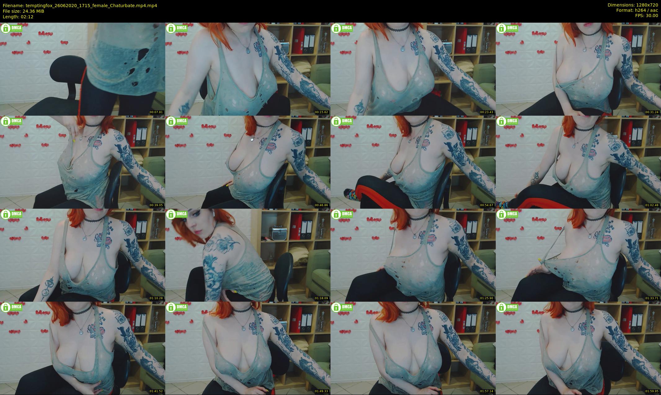 temptingfox — 3 minute Chaturbate female cam show recording, 720p, Jun 26, 2020