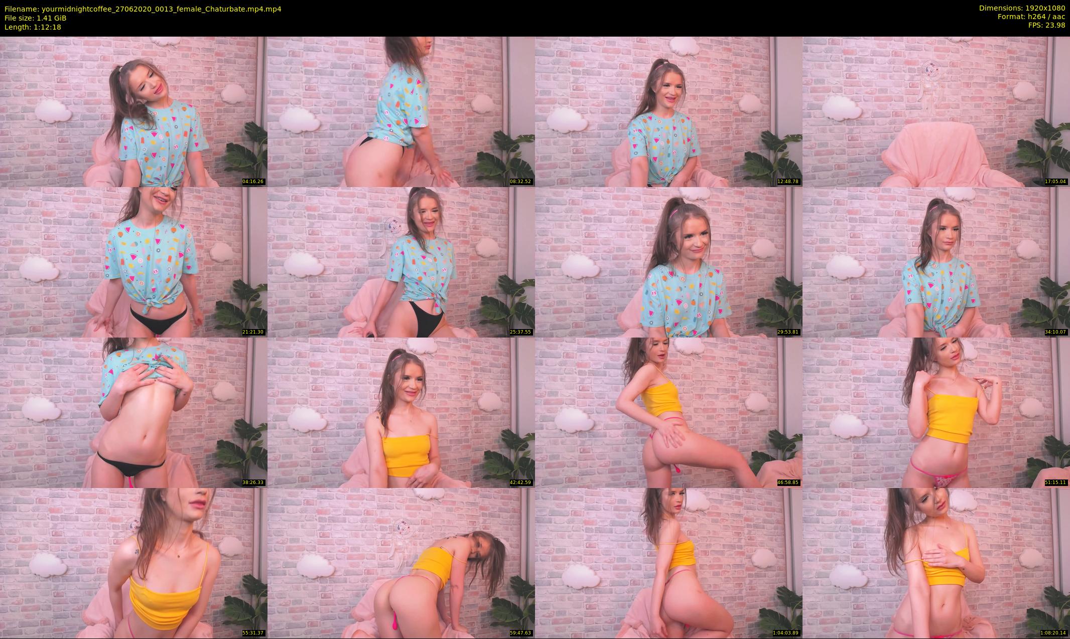 yourmidnightcoffee — 73 minute Chaturbate female cam show recording, 1080p, Jun 27, 2020