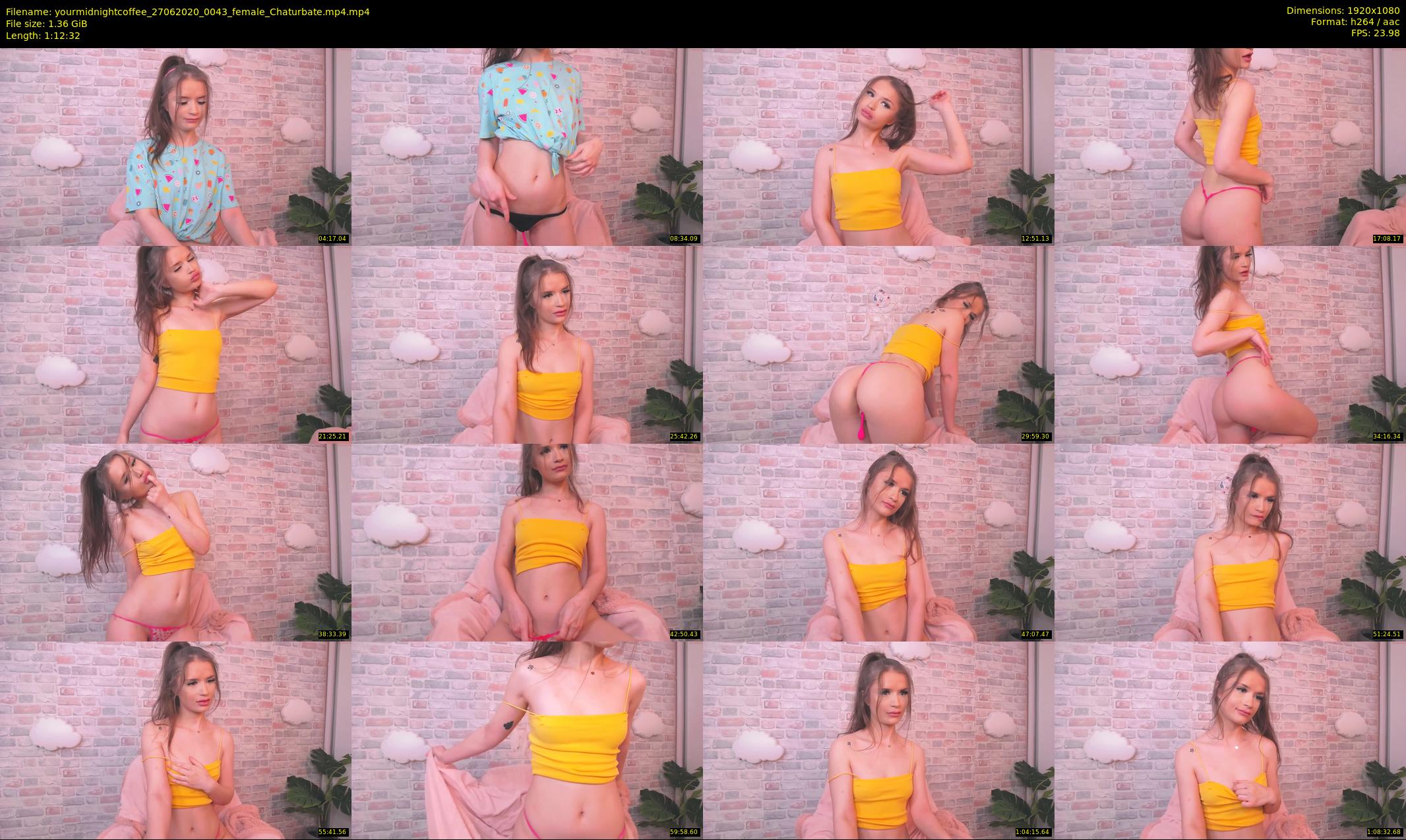 yourmidnightcoffee — 73 minute Chaturbate female cam show recording, 1080p, Jun 27, 2020