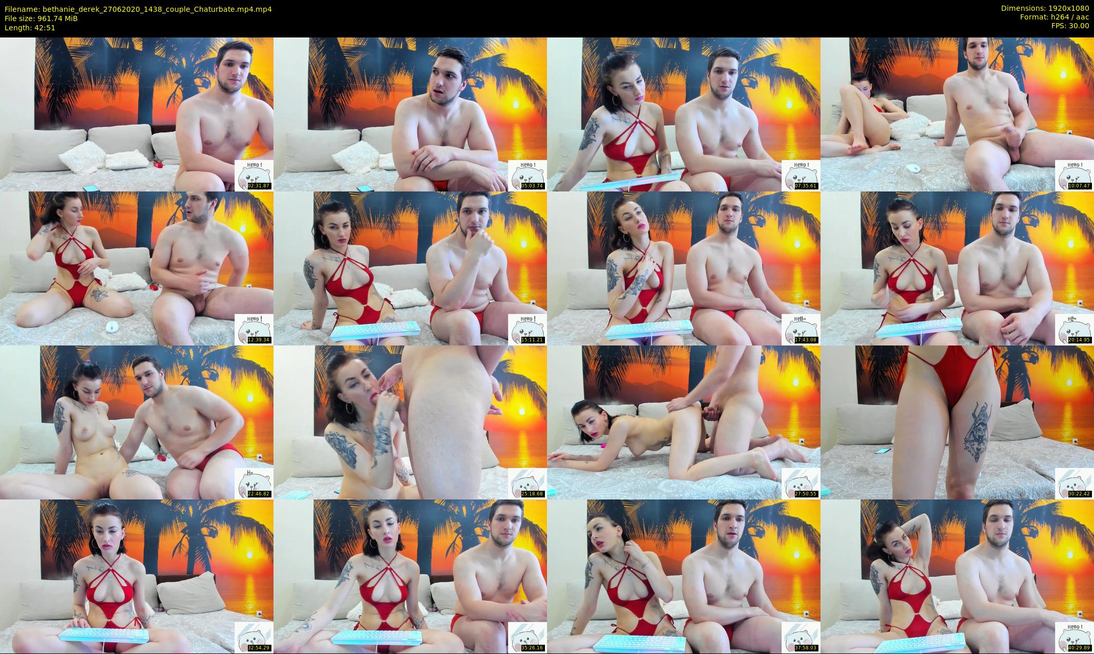 bethanie_derek — 43 minute Chaturbate couple cam show recording, 1080p, Jun 27, 2020