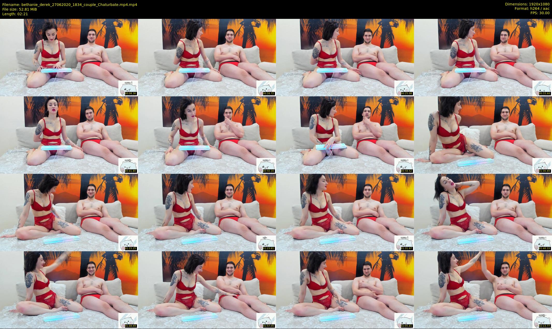 bethanie_derek — 3 minute Chaturbate couple cam show recording, 1080p, Jun 27, 2020