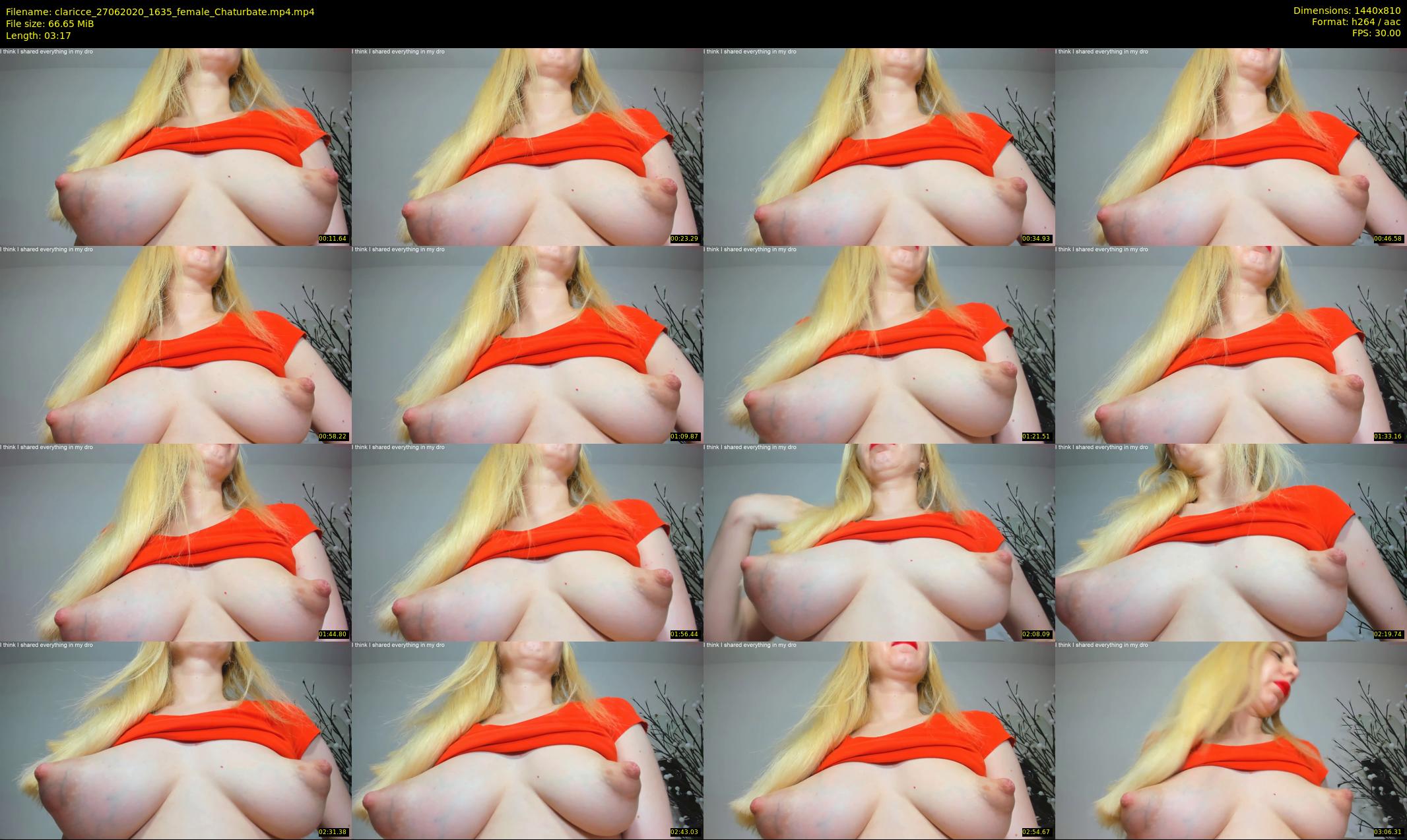 claricce — 4 minute Chaturbate female cam show recording, 720p, Jun 27, 2020