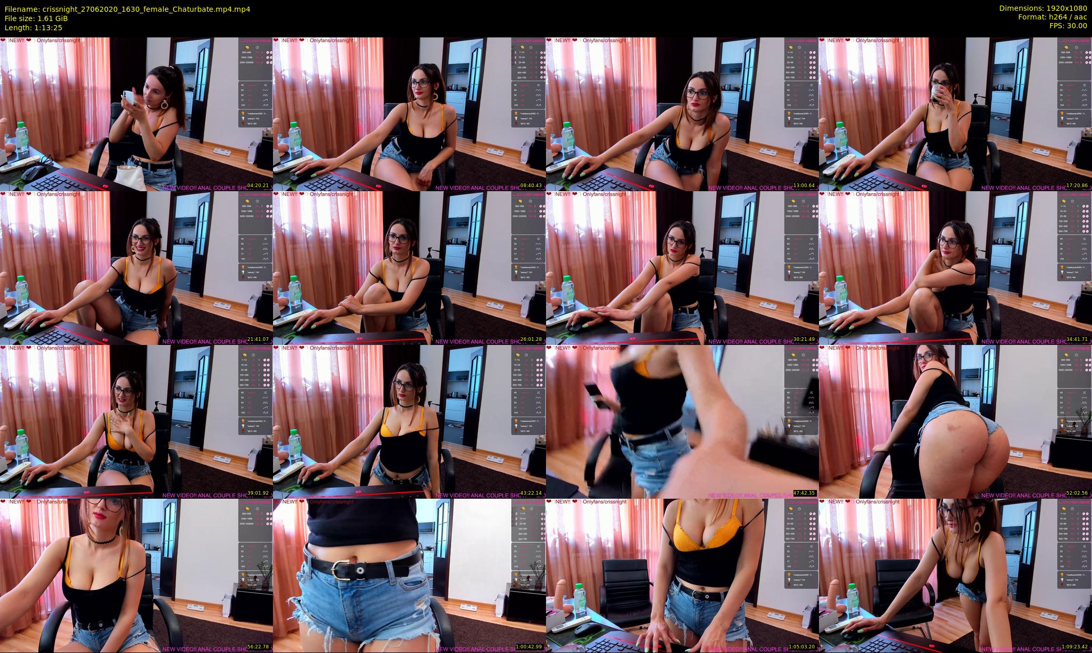 crissnight — 74 minute Chaturbate female cam show recording, 1080p, Jun 27, 2020