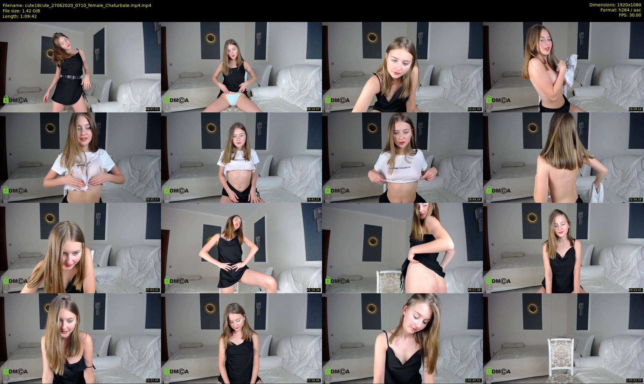 cute18cute — 70 minute Chaturbate female cam show recording, 1080p, Jun 27, 2020