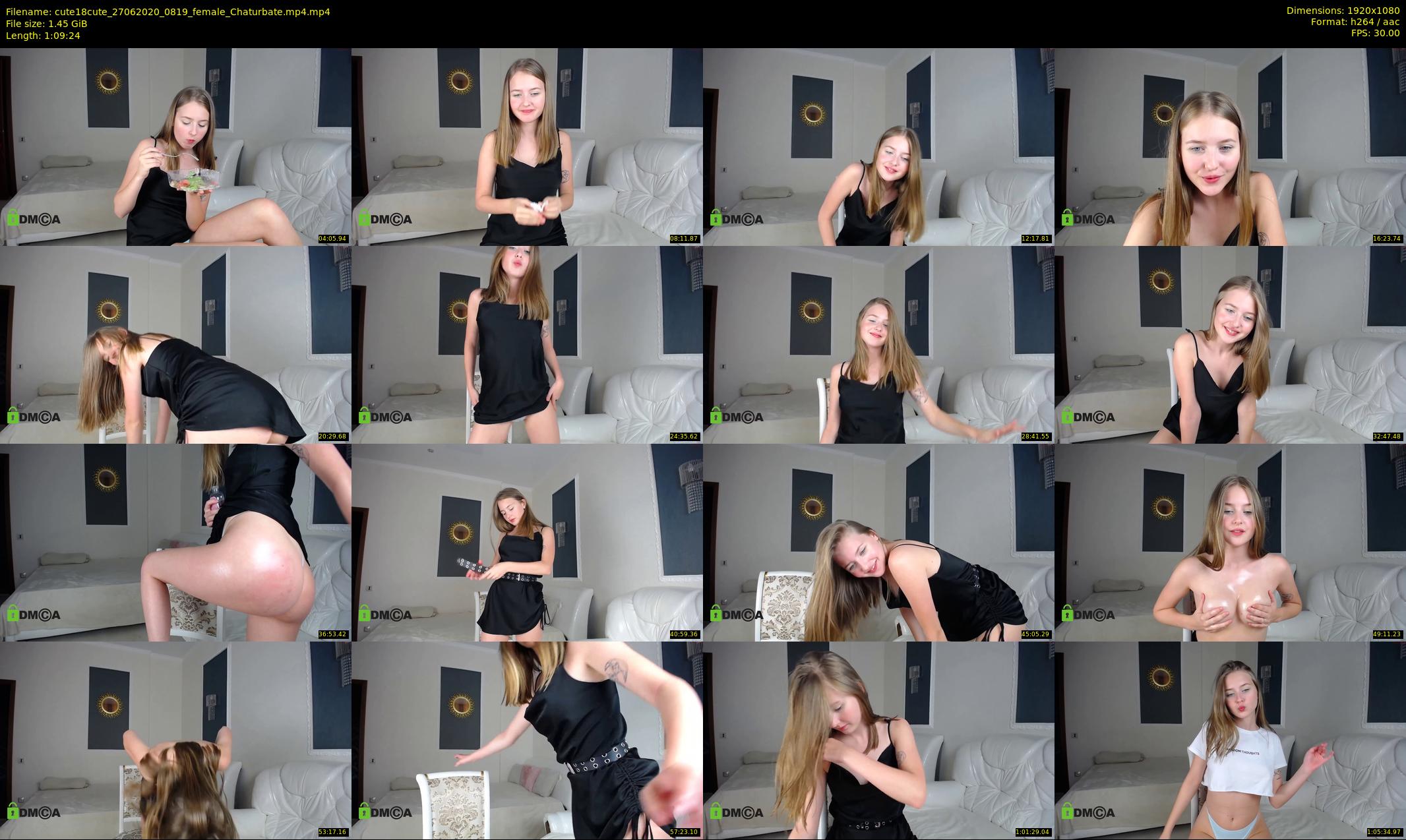 cute18cute — 70 minute Chaturbate female cam show recording, 1080p, Jun 27, 2020