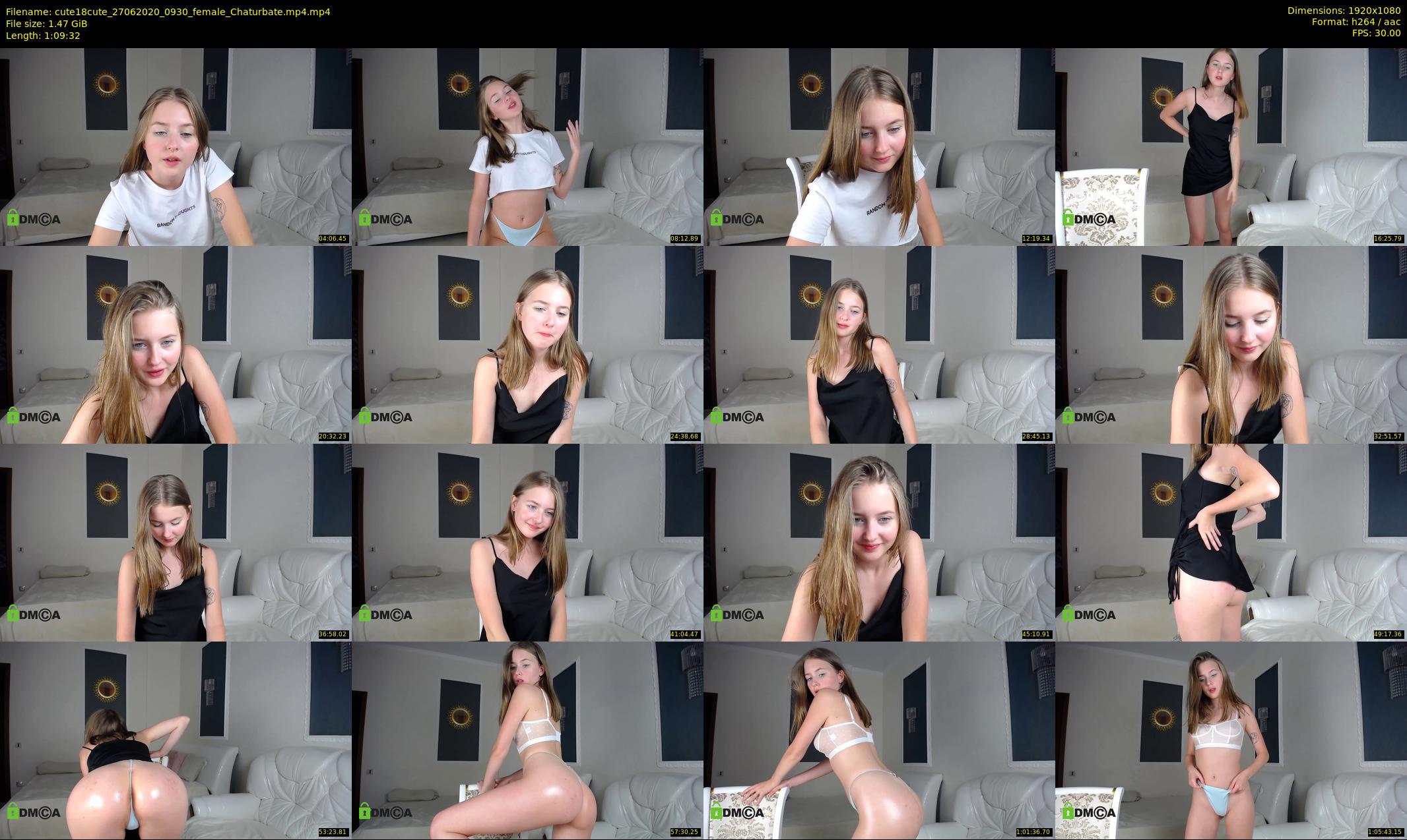 cute18cute — 70 minute Chaturbate female cam show recording, 1080p, Jun 27, 2020