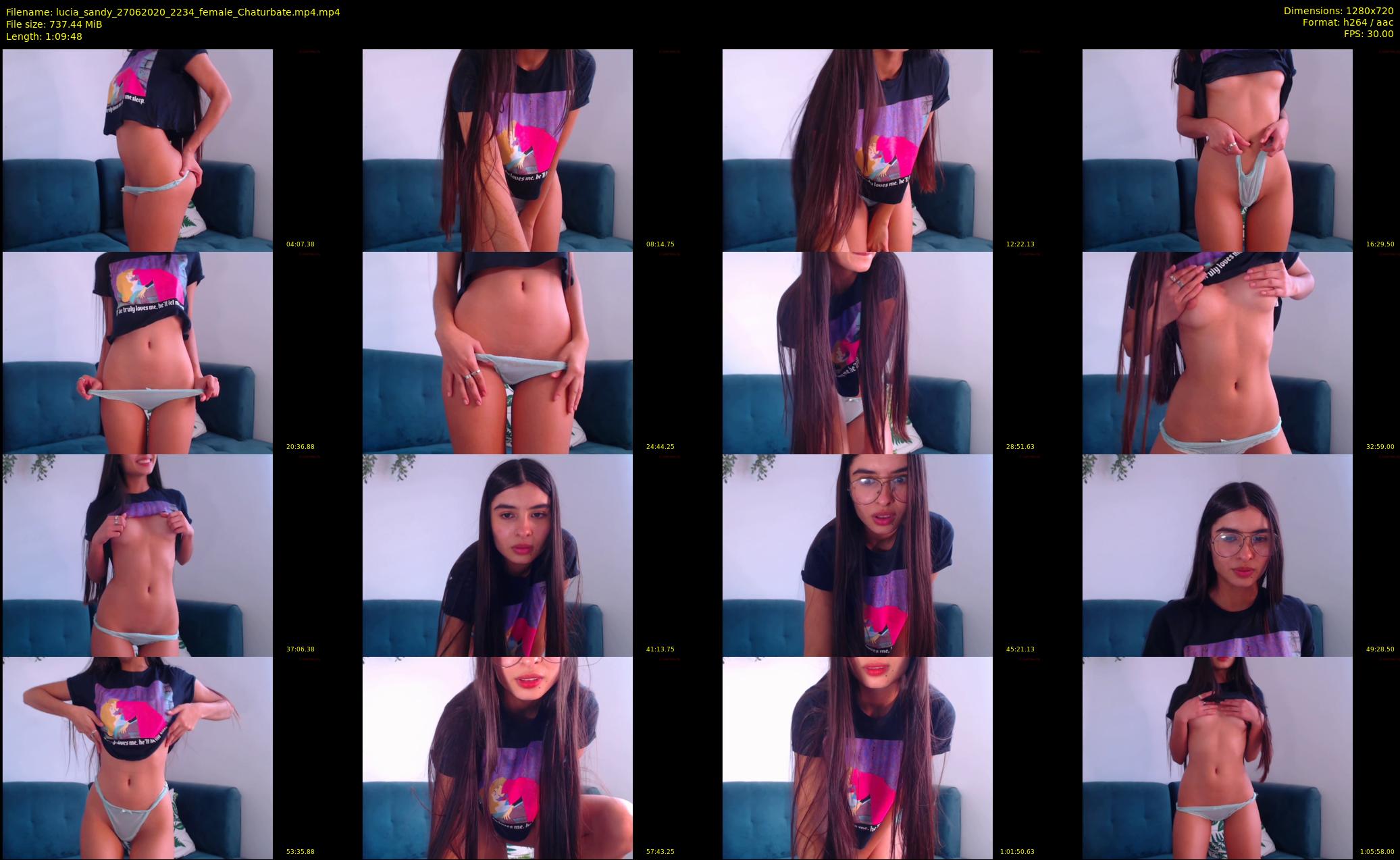 lucia_sandy — 70 minute Chaturbate female cam show recording, 720p, Jun 27, 2020