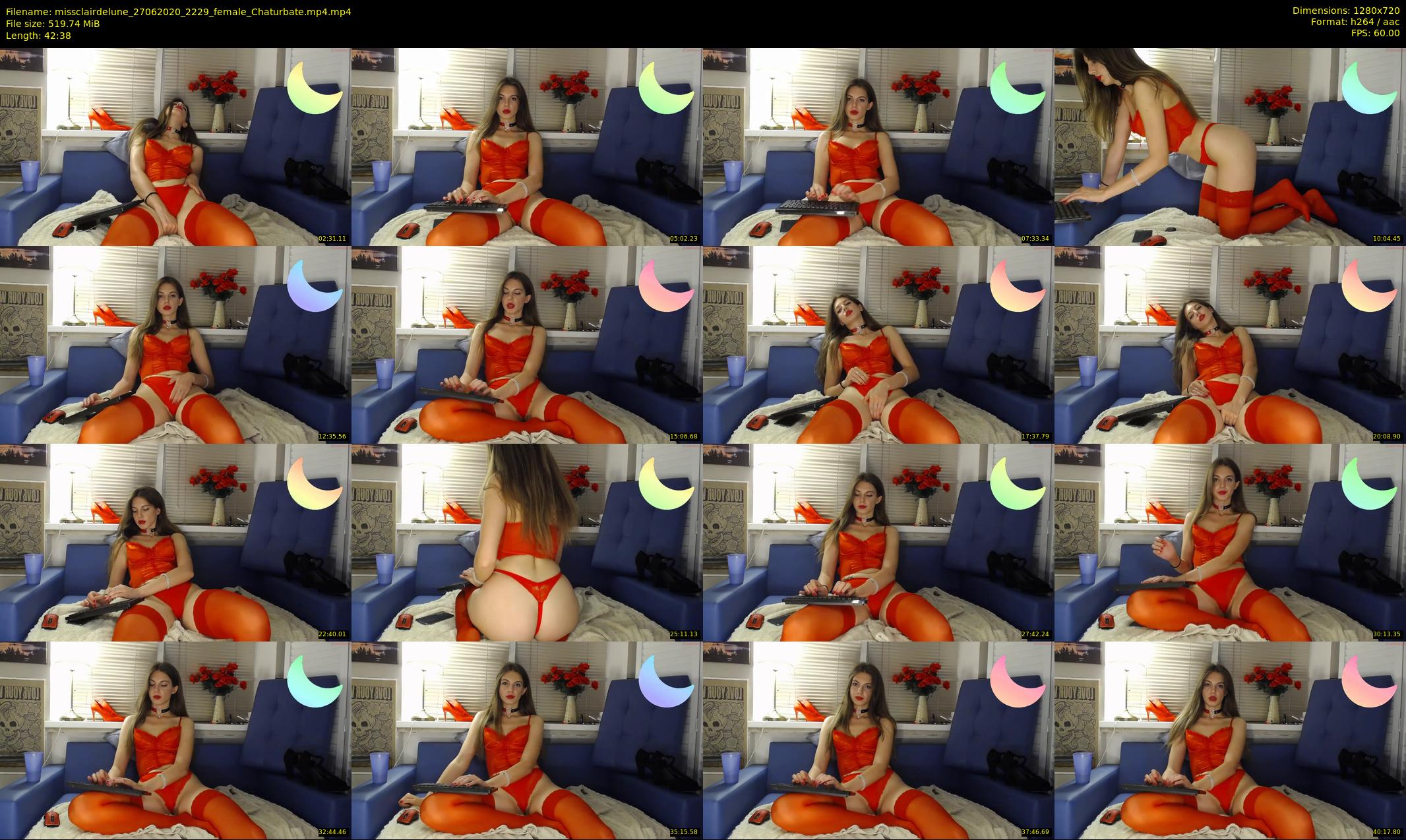 missclairdelune — 43 minute Chaturbate female cam show recording, 720p, Jun 27, 2020