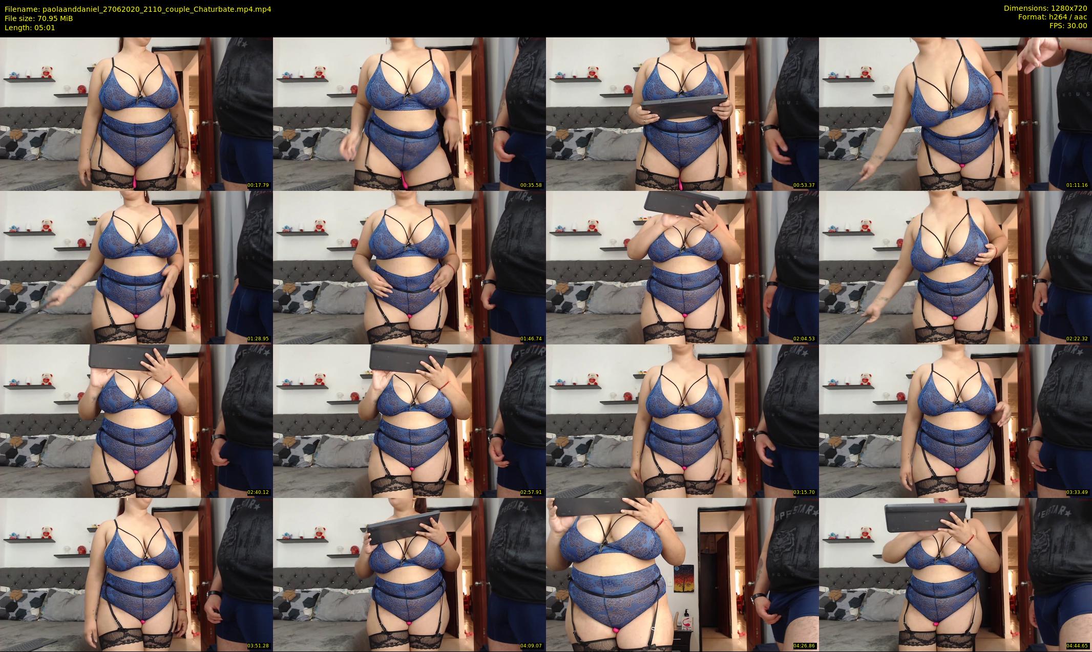 paolaanddaniel — 6 minute Chaturbate couple cam show recording, 720p, Jun 27, 2020