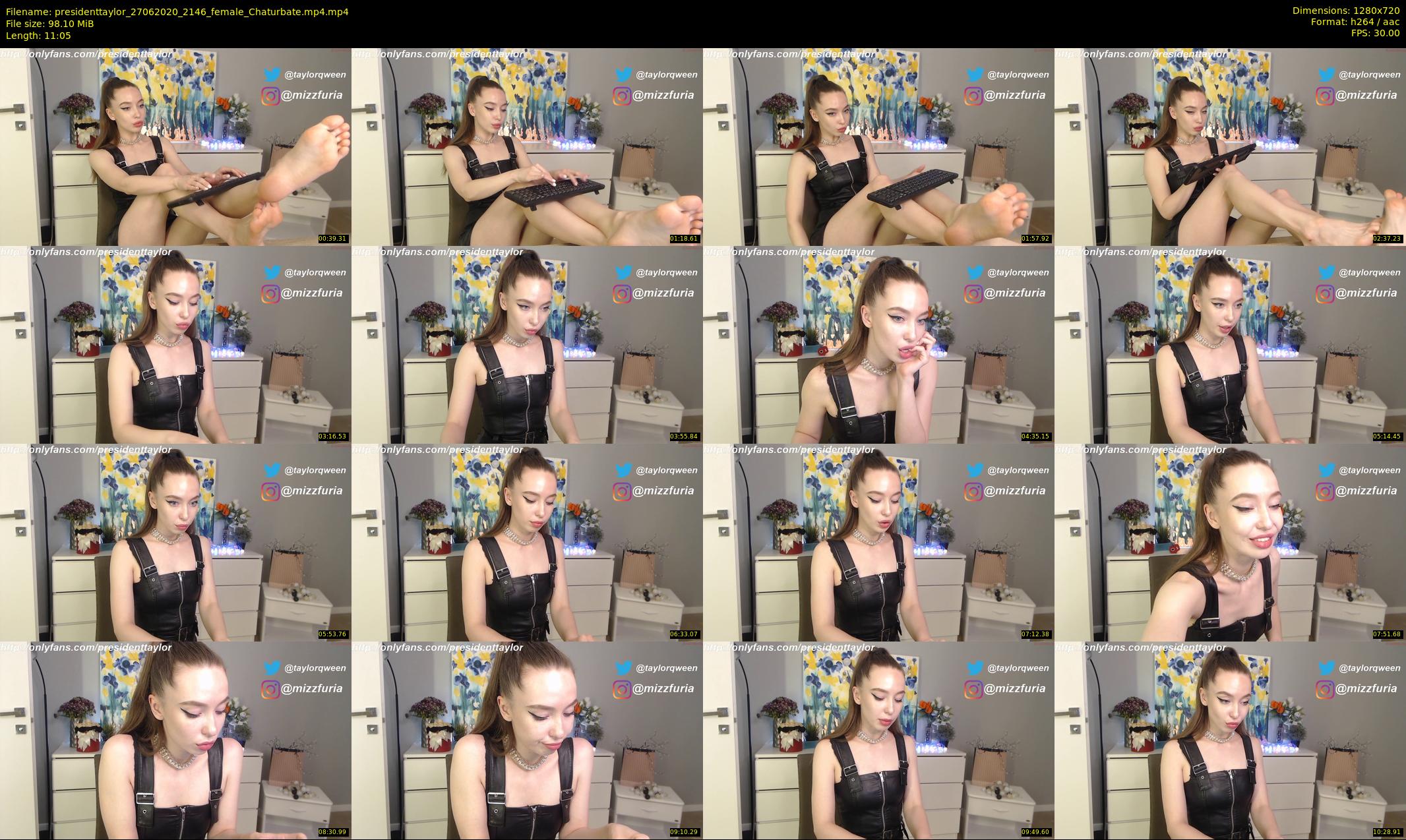 presidenttaylor — 12 minute Chaturbate female cam show recording, 720p, Jun 27, 2020