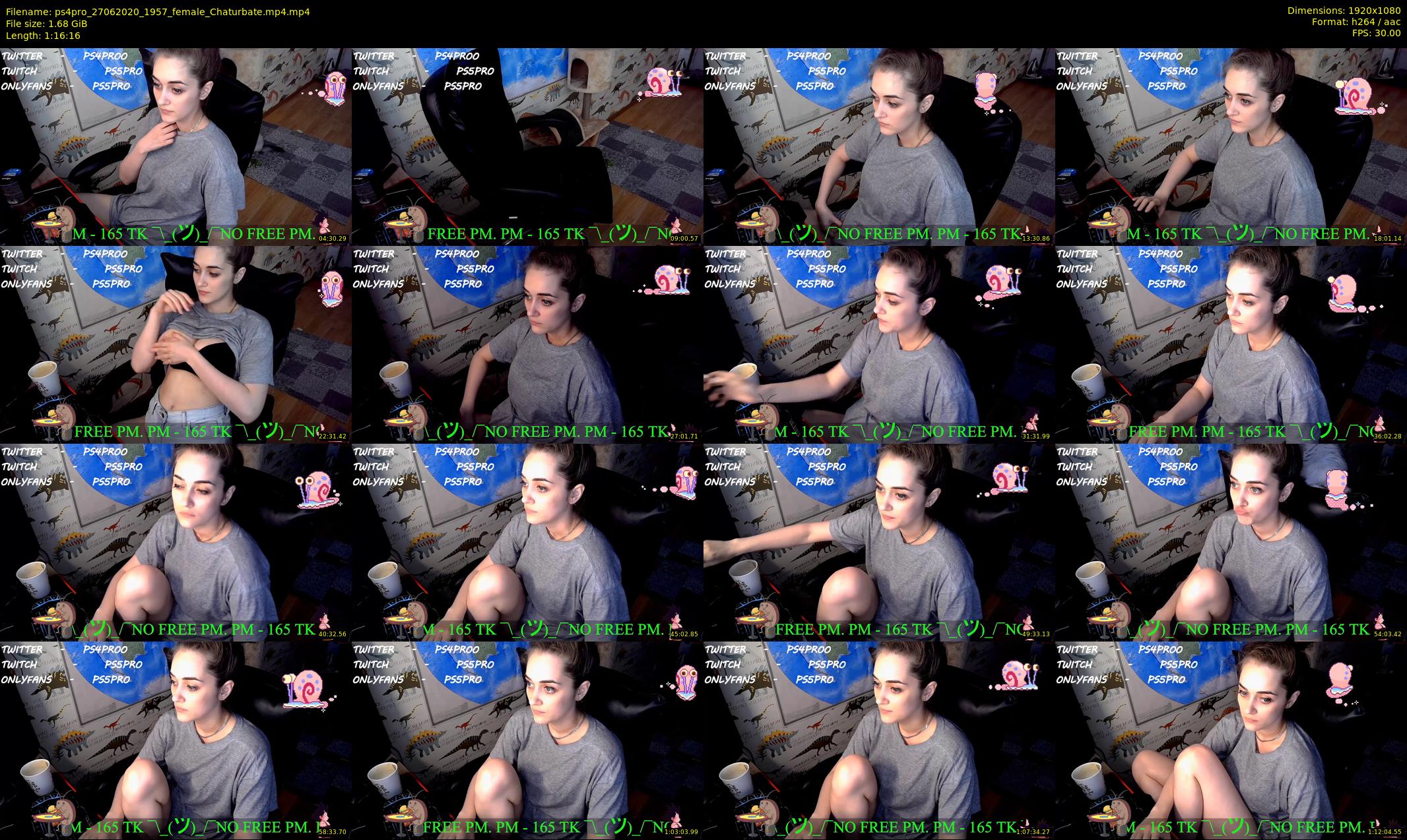 ps4pro — 77 minute Chaturbate female cam show recording, 1080p, Jun 27, 2020