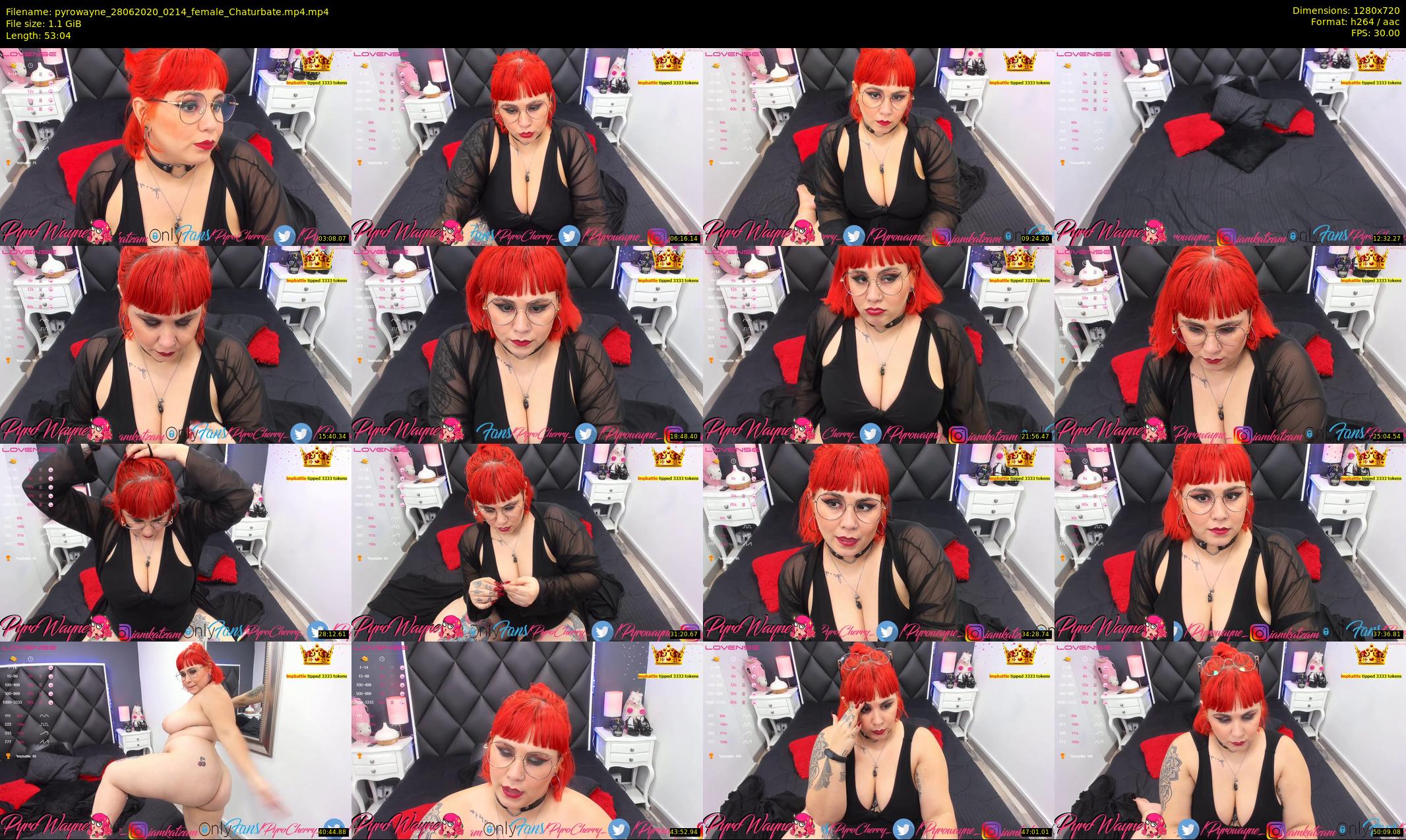 pyrowayne — 54 minute Chaturbate female cam show recording, 720p, Jun 28, 2020