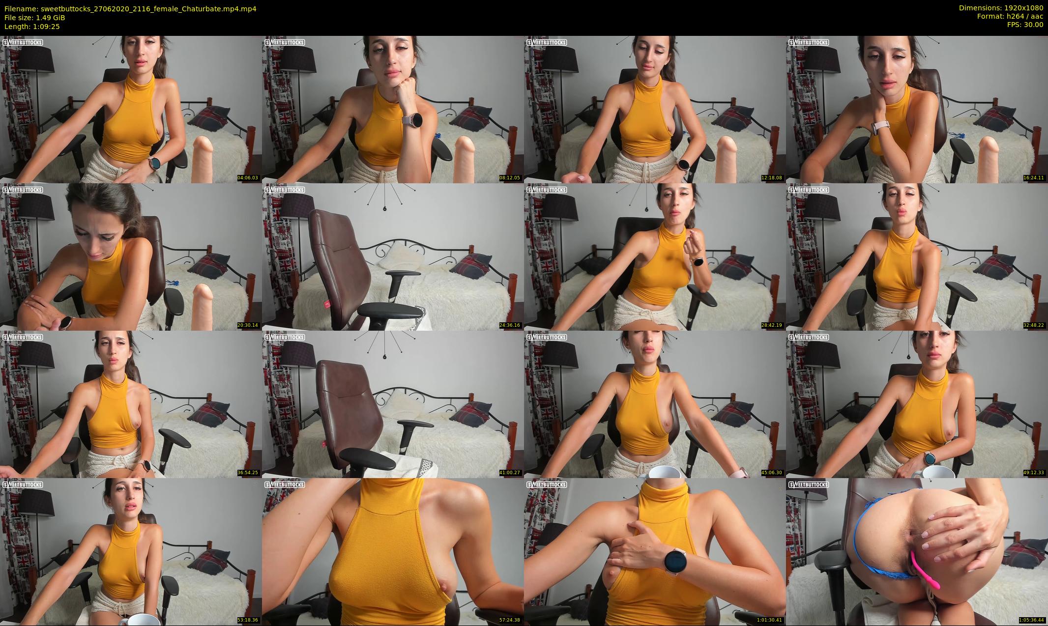 sweetbuttocks — 70 minute Chaturbate female cam show recording, 1080p, Jun 27, 2020