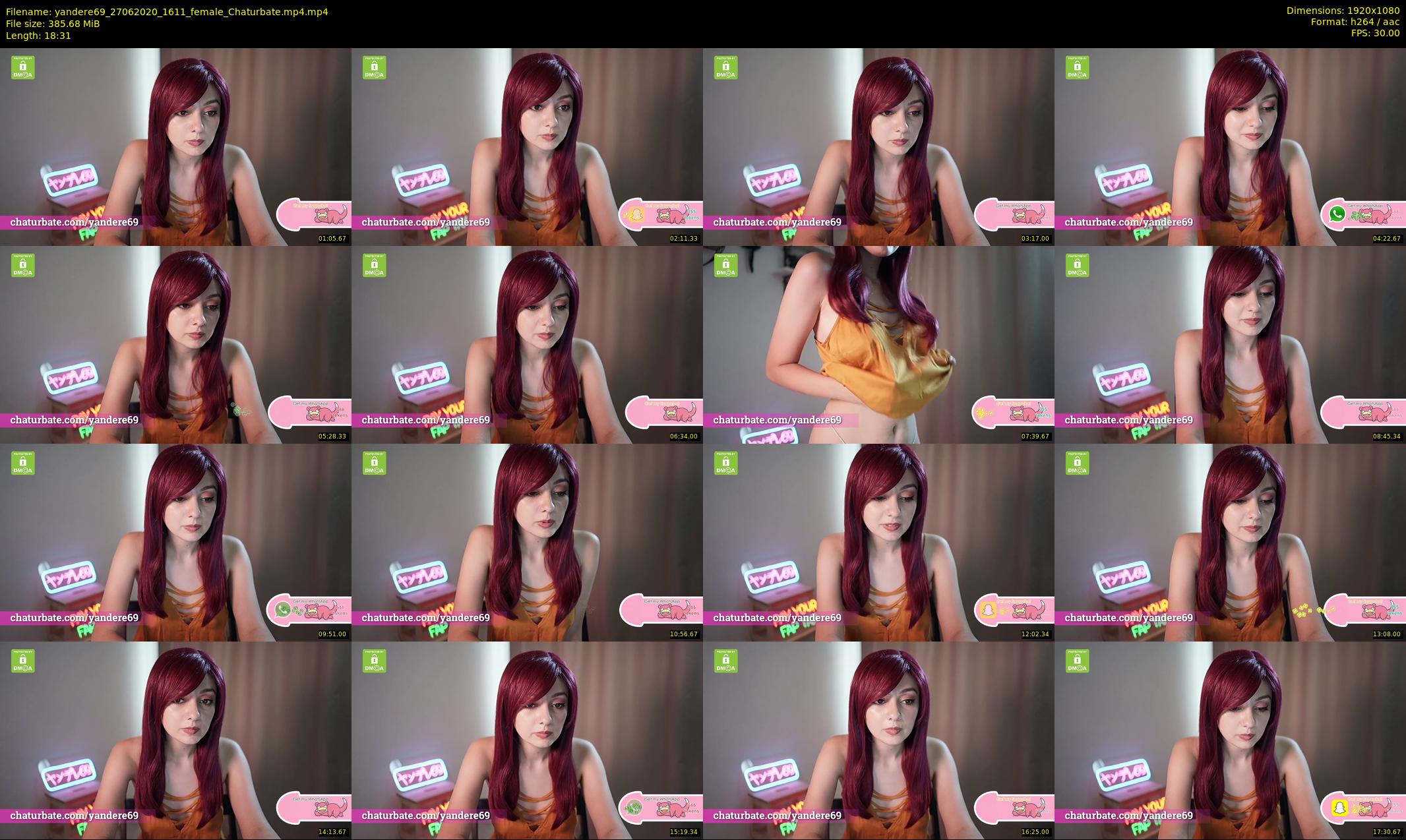 yandere69 — 19 minute Chaturbate female cam show recording, 1080p, Jun 27, 2020