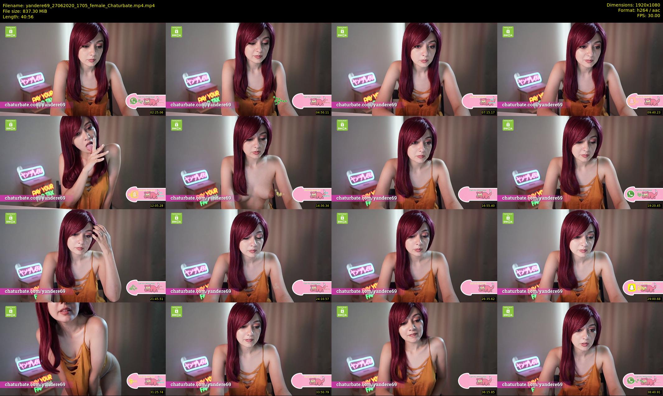 yandere69 — 41 minute Chaturbate female cam show recording, 1080p, Jun 27, 2020