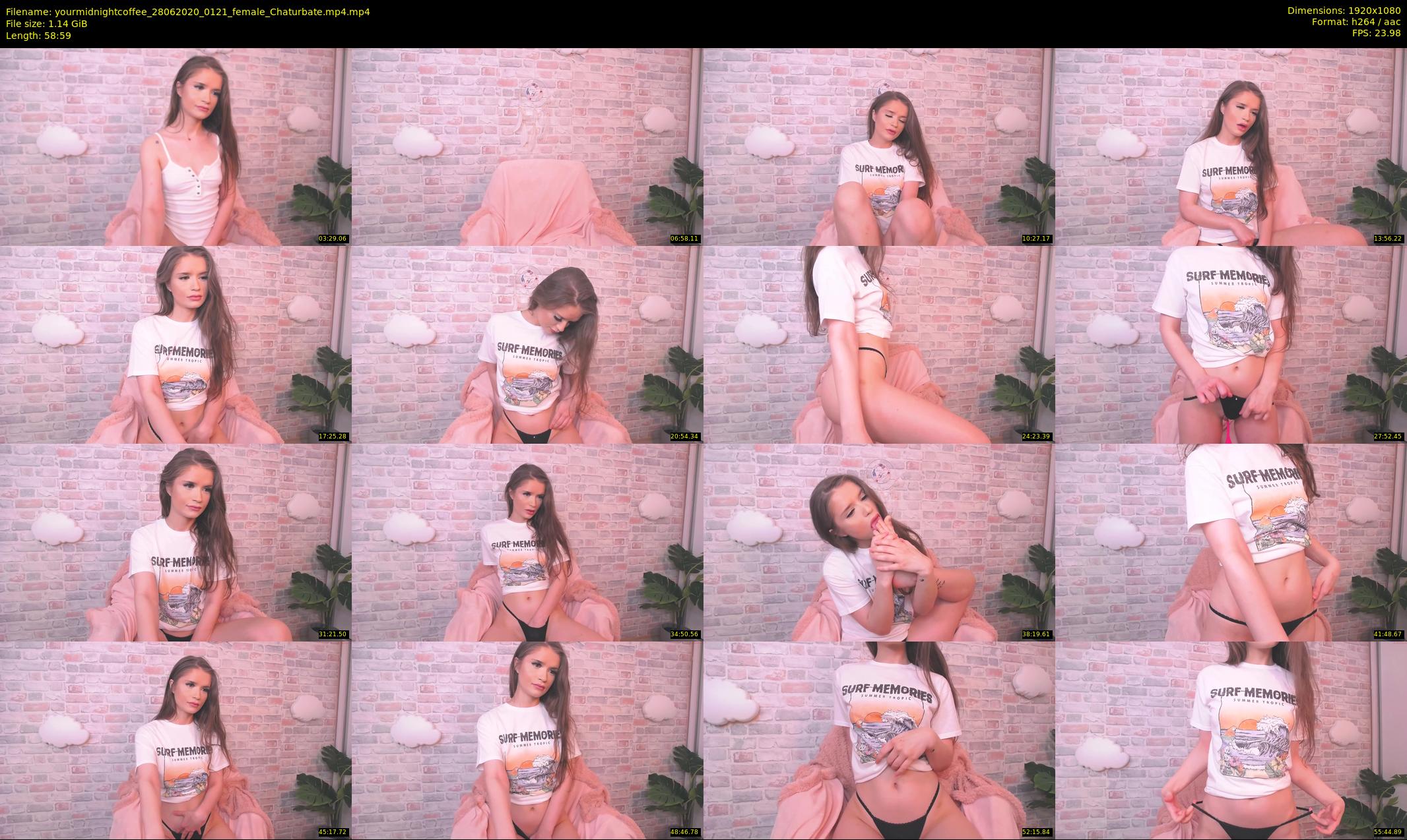 yourmidnightcoffee — 59 minute Chaturbate female cam show recording, 1080p, Jun 28, 2020