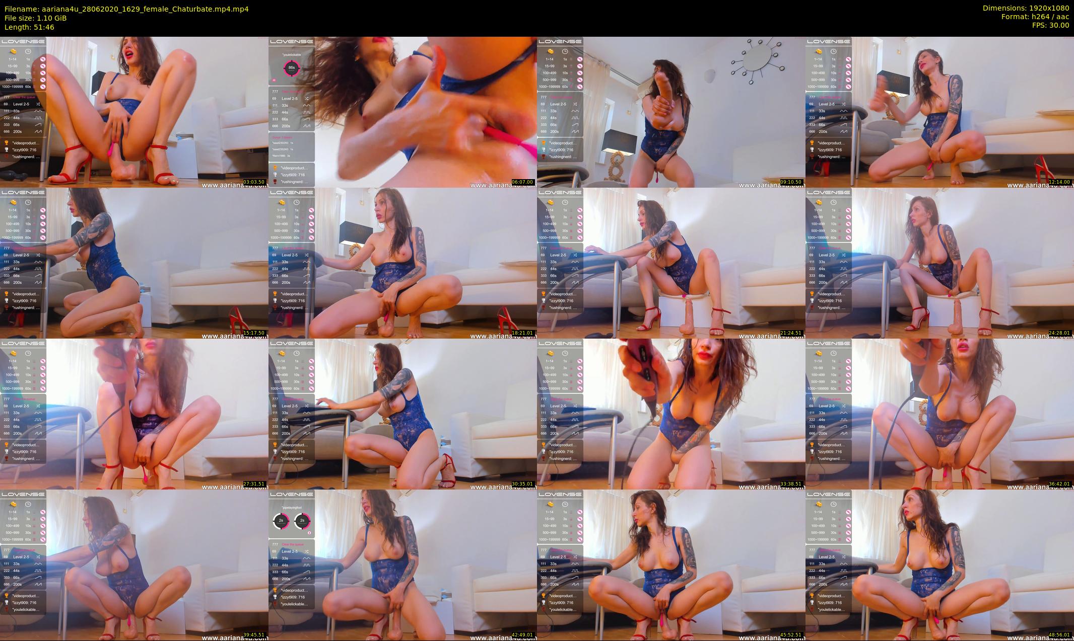aariana4u — 52 minute Chaturbate female cam show recording, 1080p, Jun 28, 2020