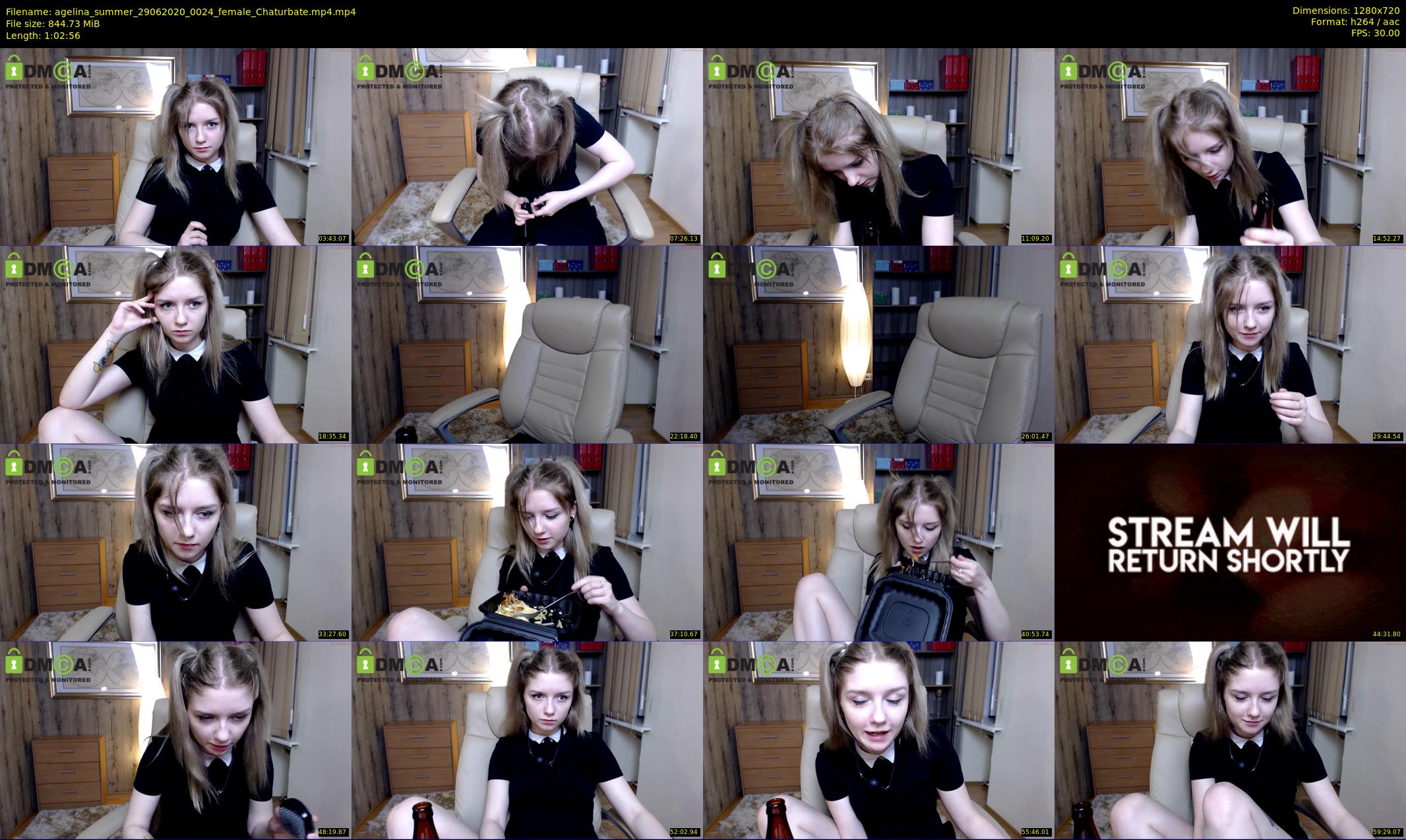 agelina_summer — 63 minute Chaturbate female cam show recording, 720p, Jun 29, 2020