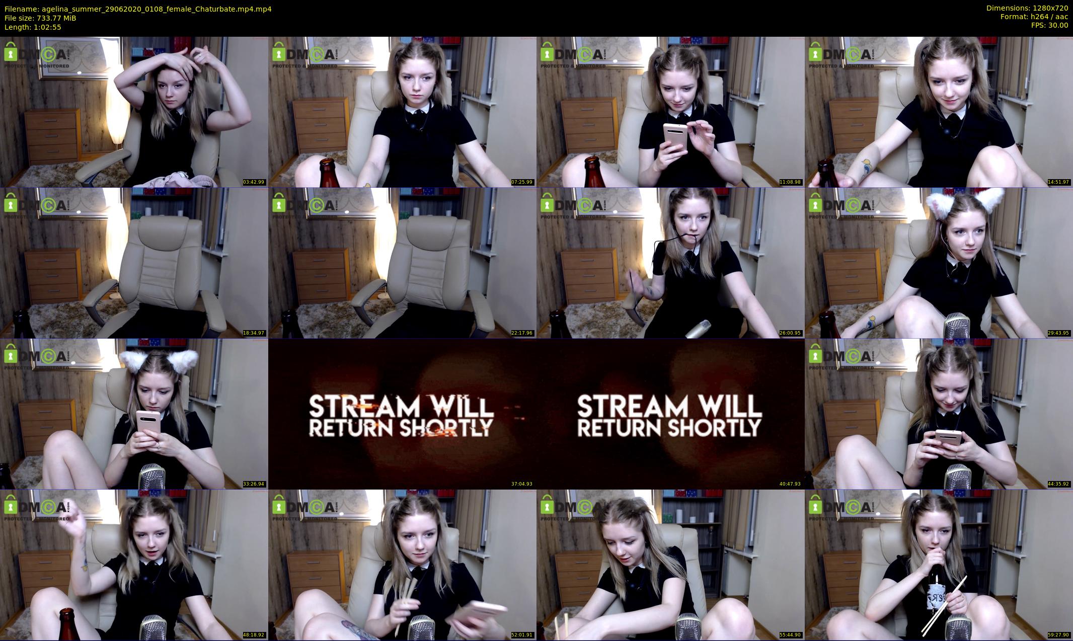 agelina_summer — 63 minute Chaturbate female cam show recording, 720p, Jun 29, 2020