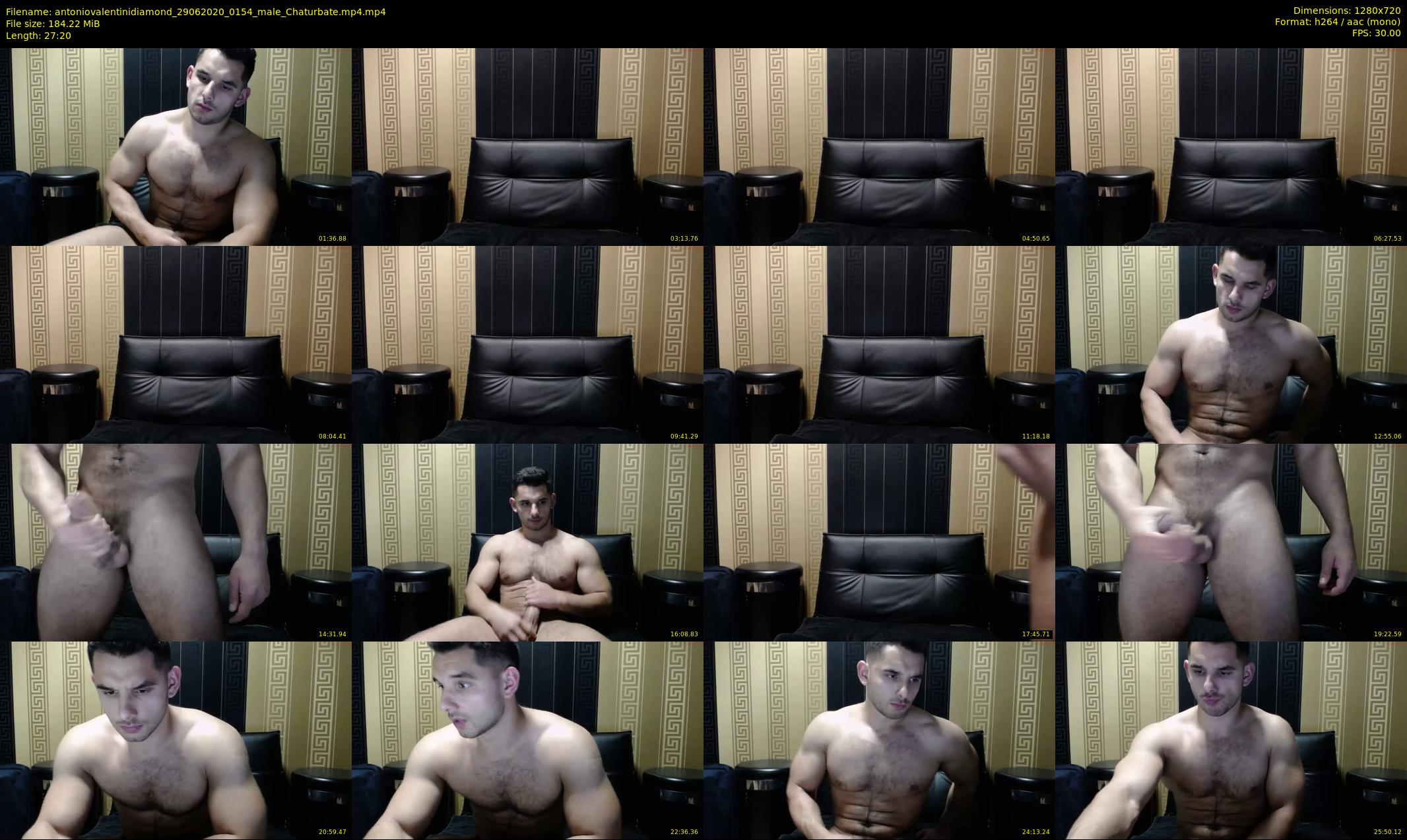 antoniovalentinidiamond — 28 minute Chaturbate male cam show recording, 720p, Jun 29, 2020