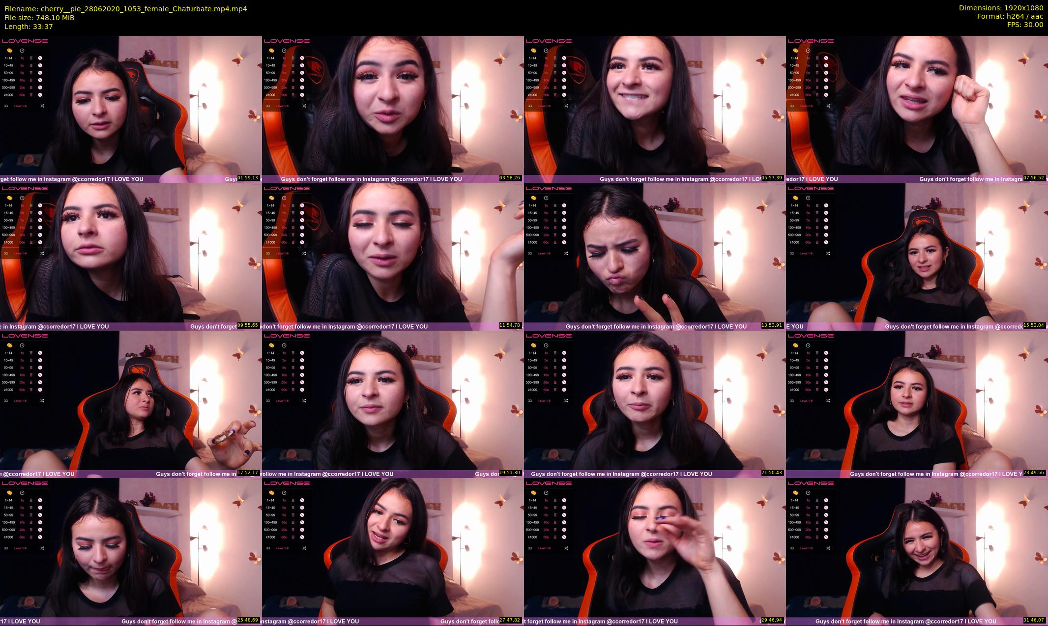 cherry__pie — 34 minute Chaturbate female cam show recording, 1080p, Jun 28, 2020