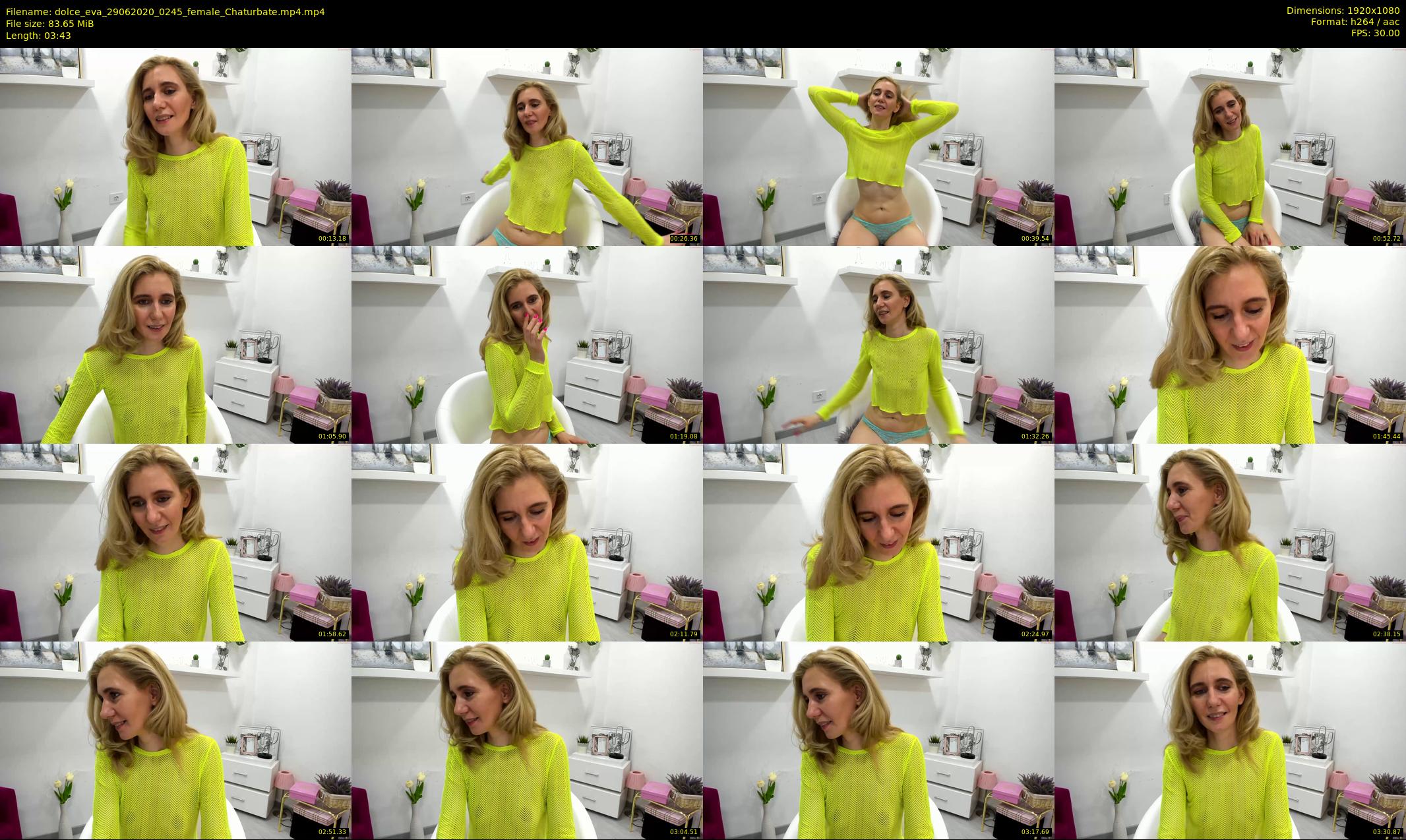 dolce_eva — 4 minute Chaturbate female cam show recording, 1080p, Jun 29, 2020