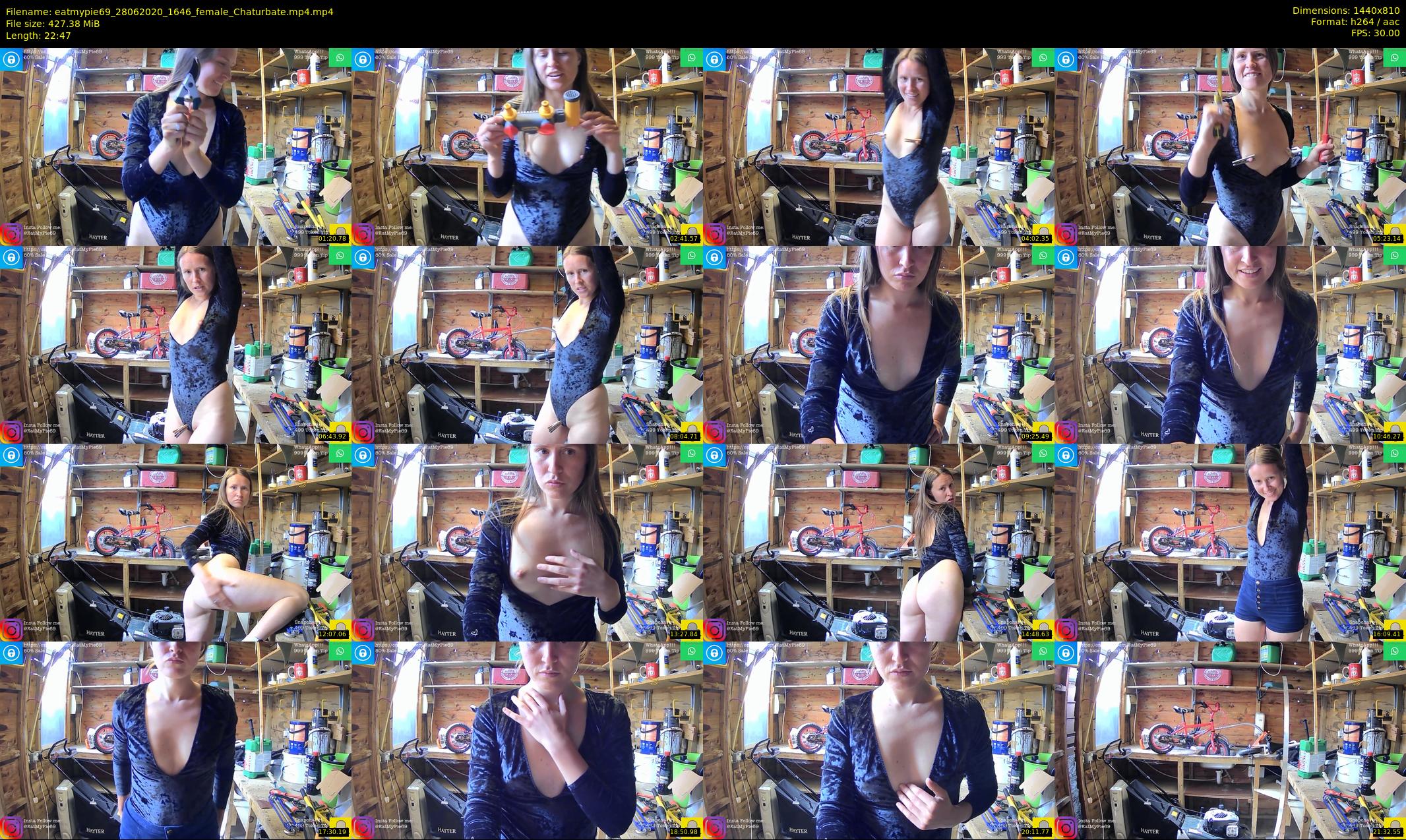 eatmypie69 — 23 minute Chaturbate female cam show recording, 720p, Jun 28, 2020