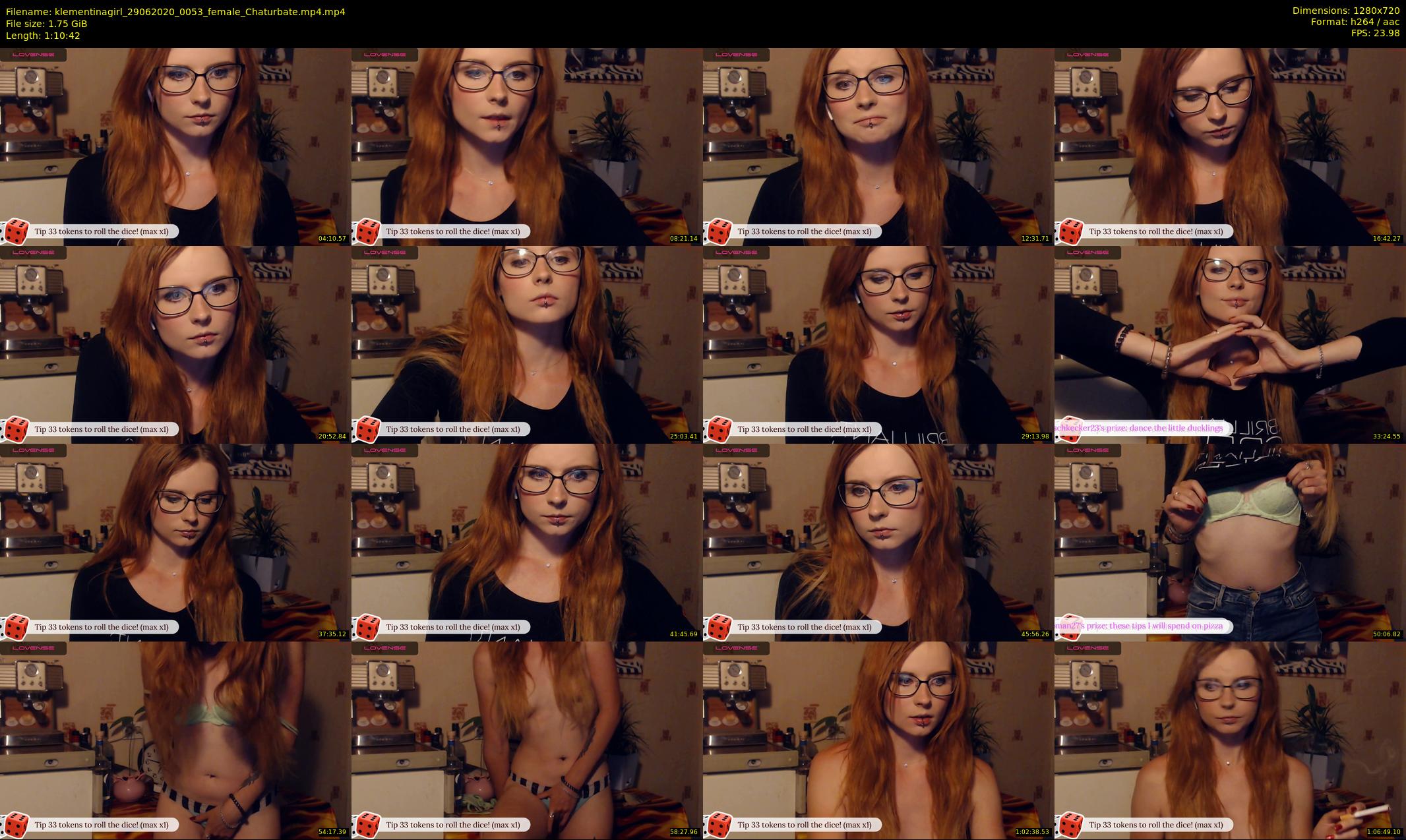 klementinagirl — 71 minute Chaturbate female cam show recording, 720p, Jun 29, 2020