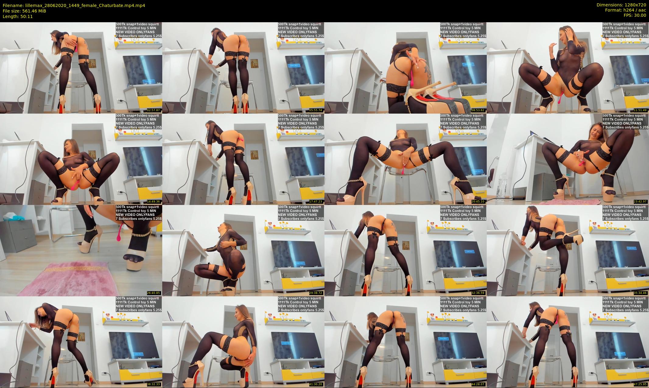 lillemax — 51 minute Chaturbate female cam show recording, 720p, Jun 28, 2020