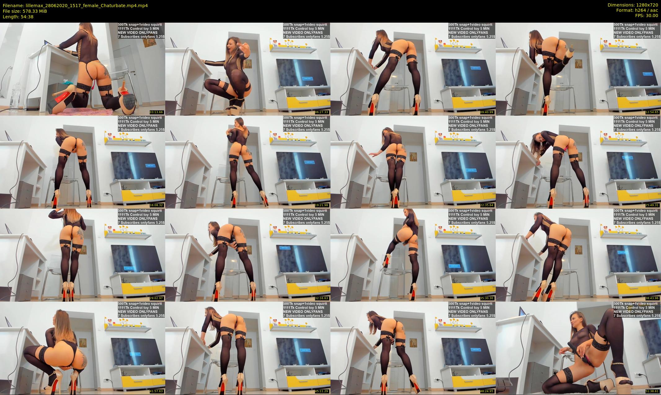 lillemax — 55 minute Chaturbate female cam show recording, 720p, Jun 28, 2020