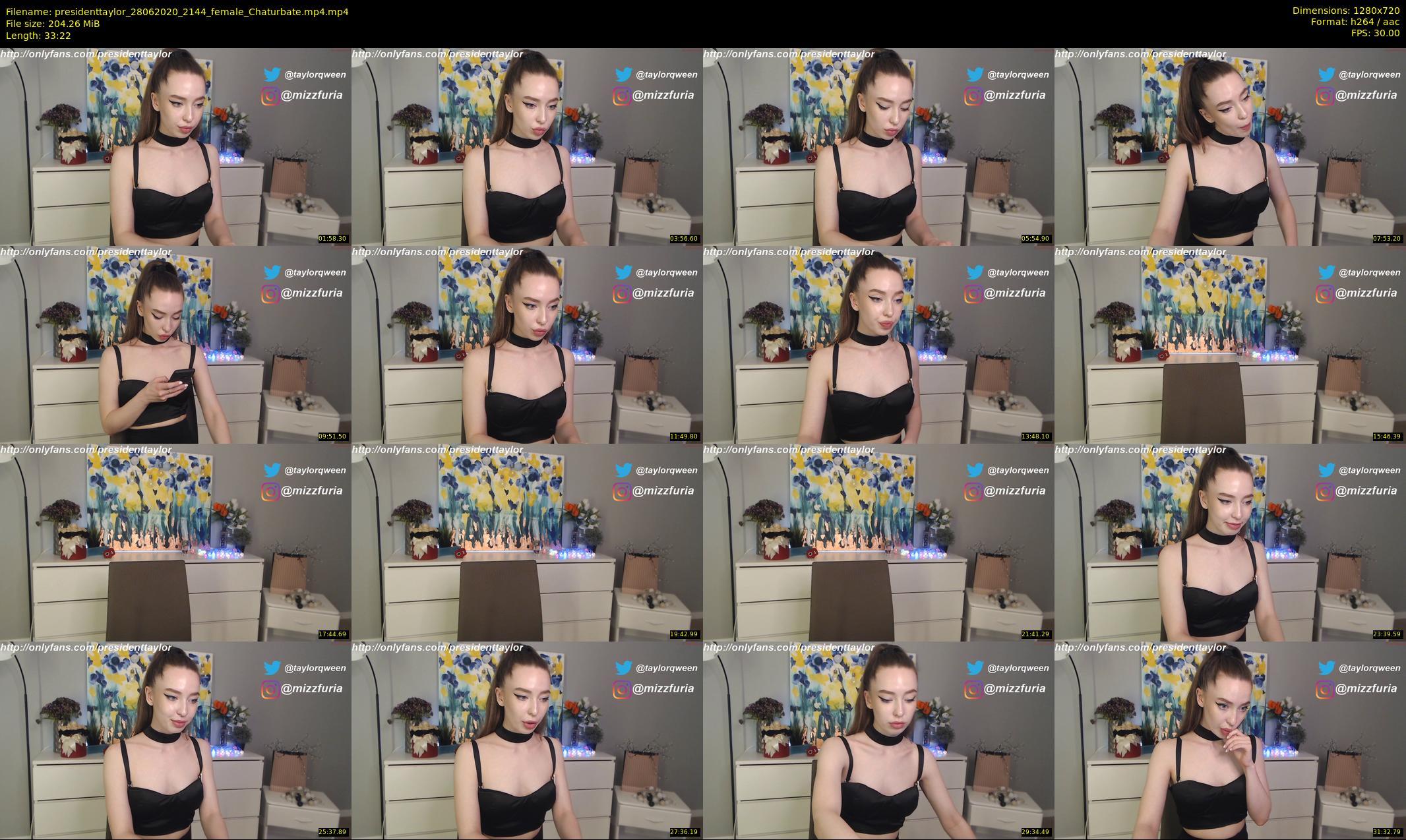 presidenttaylor — 34 minute Chaturbate female cam show recording, 720p, Jun 28, 2020