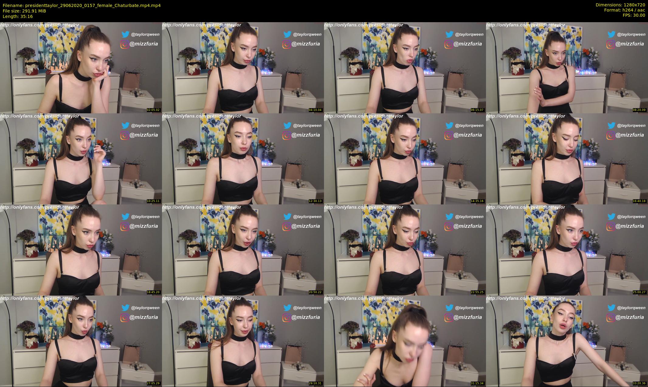 presidenttaylor — 36 minute Chaturbate female cam show recording, 720p, Jun 29, 2020
